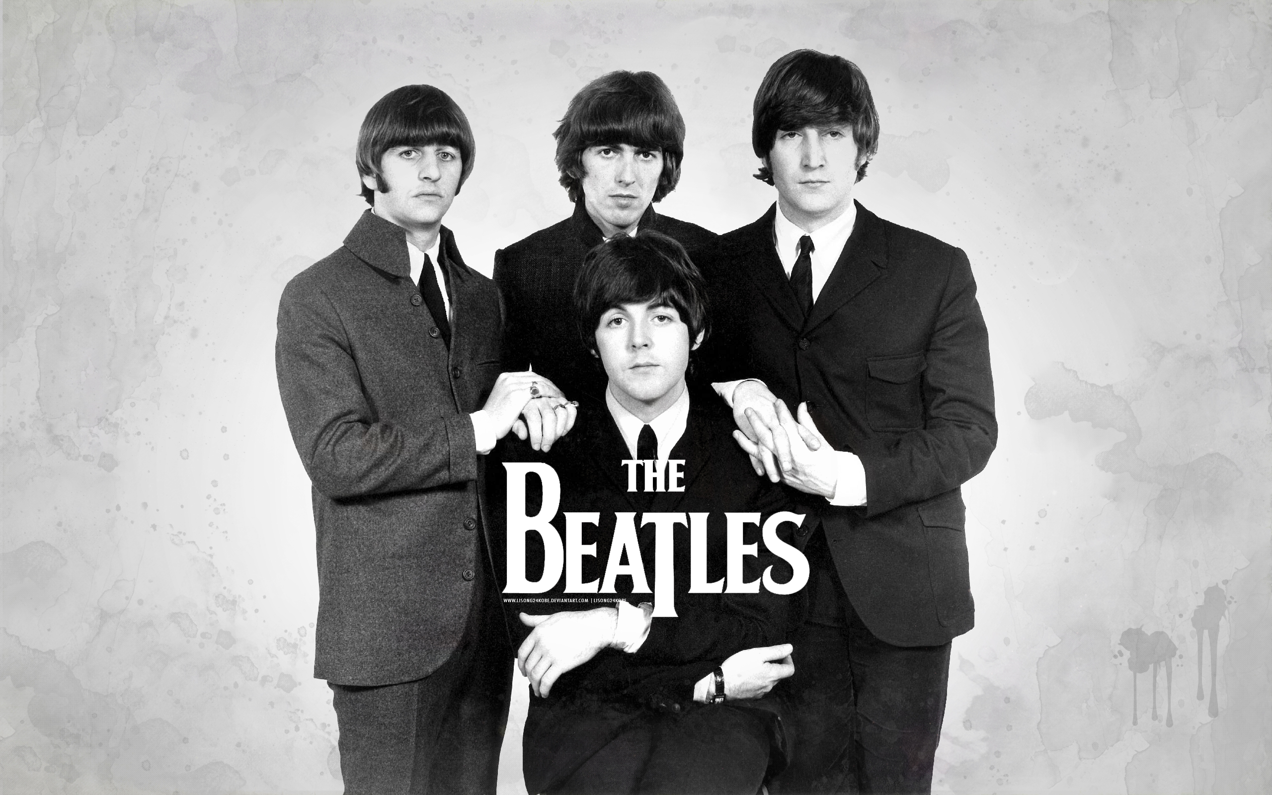 The Beatles John Lennon Paul McCartney Ringo Starr George Harrison Musician Rock Bands Suits 2560x1600