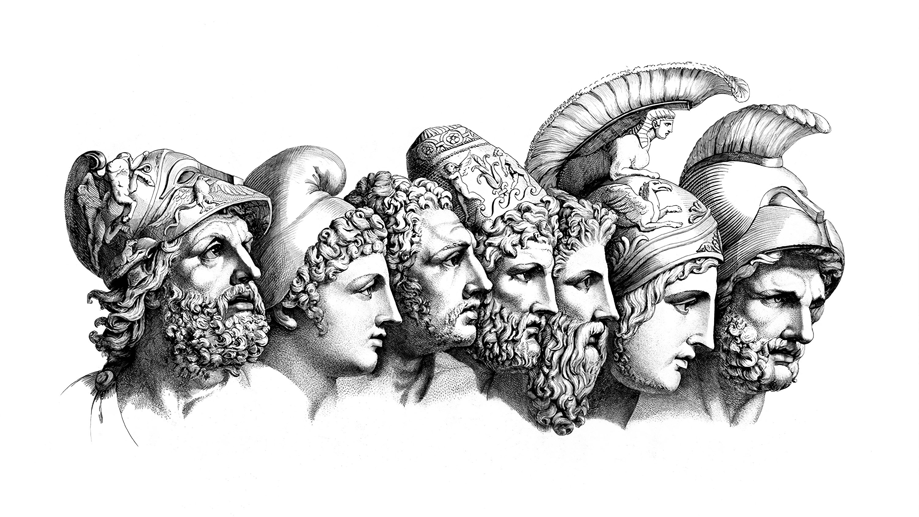 Greek Heroes From The Iliad Menelaus Paris Diomedes Odysseus Nestor Achilles Agamemnon Wilhelm Tisch 3000x1688