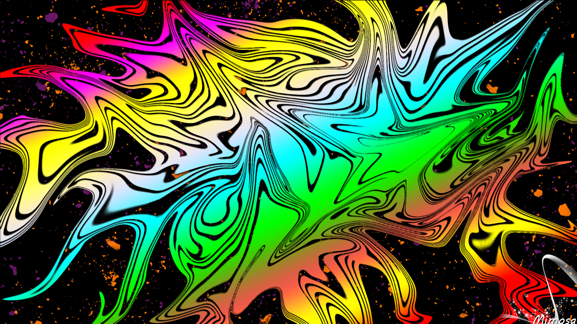 Abstract Colorful Digital Art Swirl 1920x1080