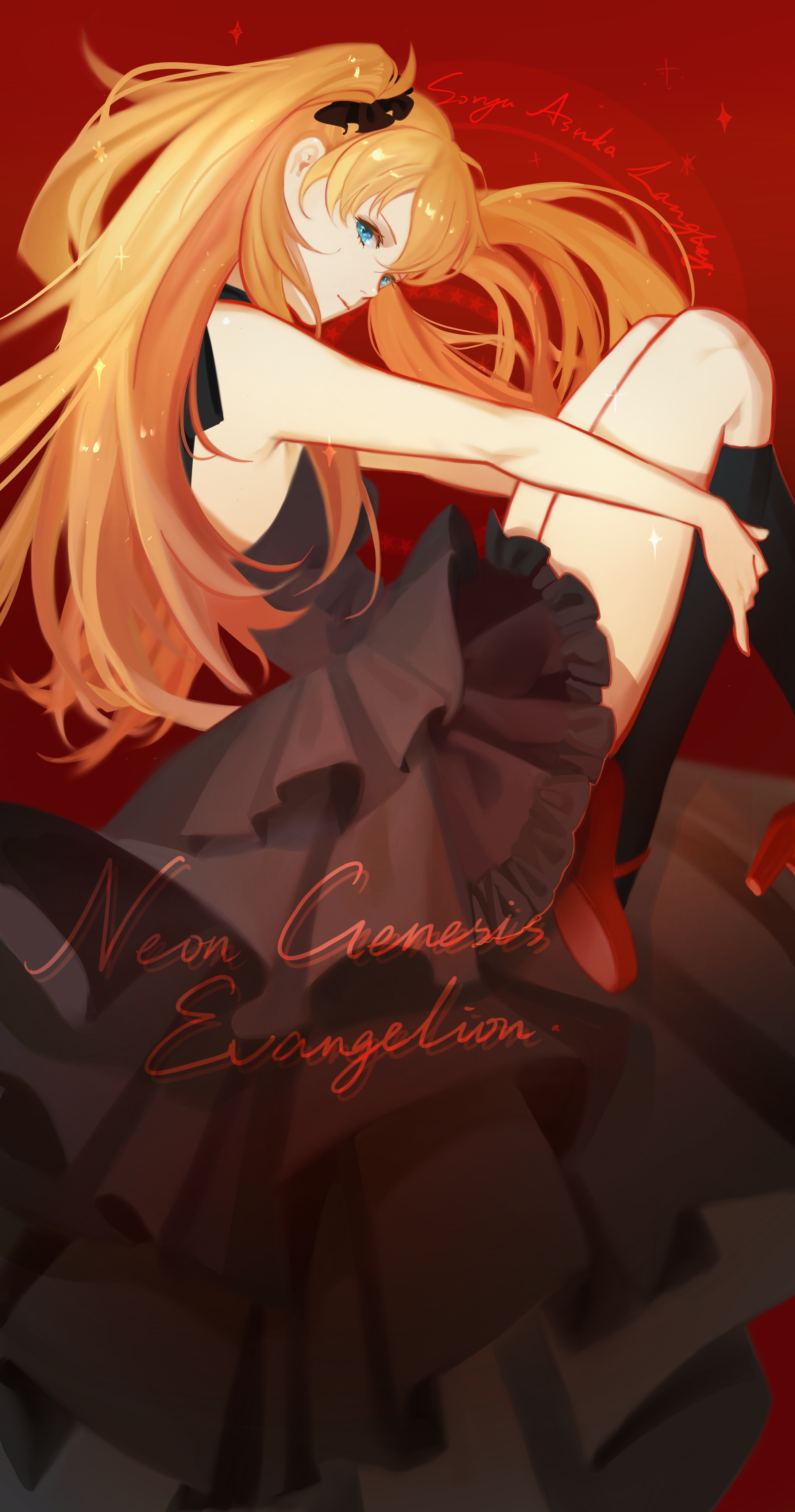 Anime Girls Anime Portrait Display Neon Genesis Evangelion Asuka Langley Soryu Ritsu37 Dress 2179x4147