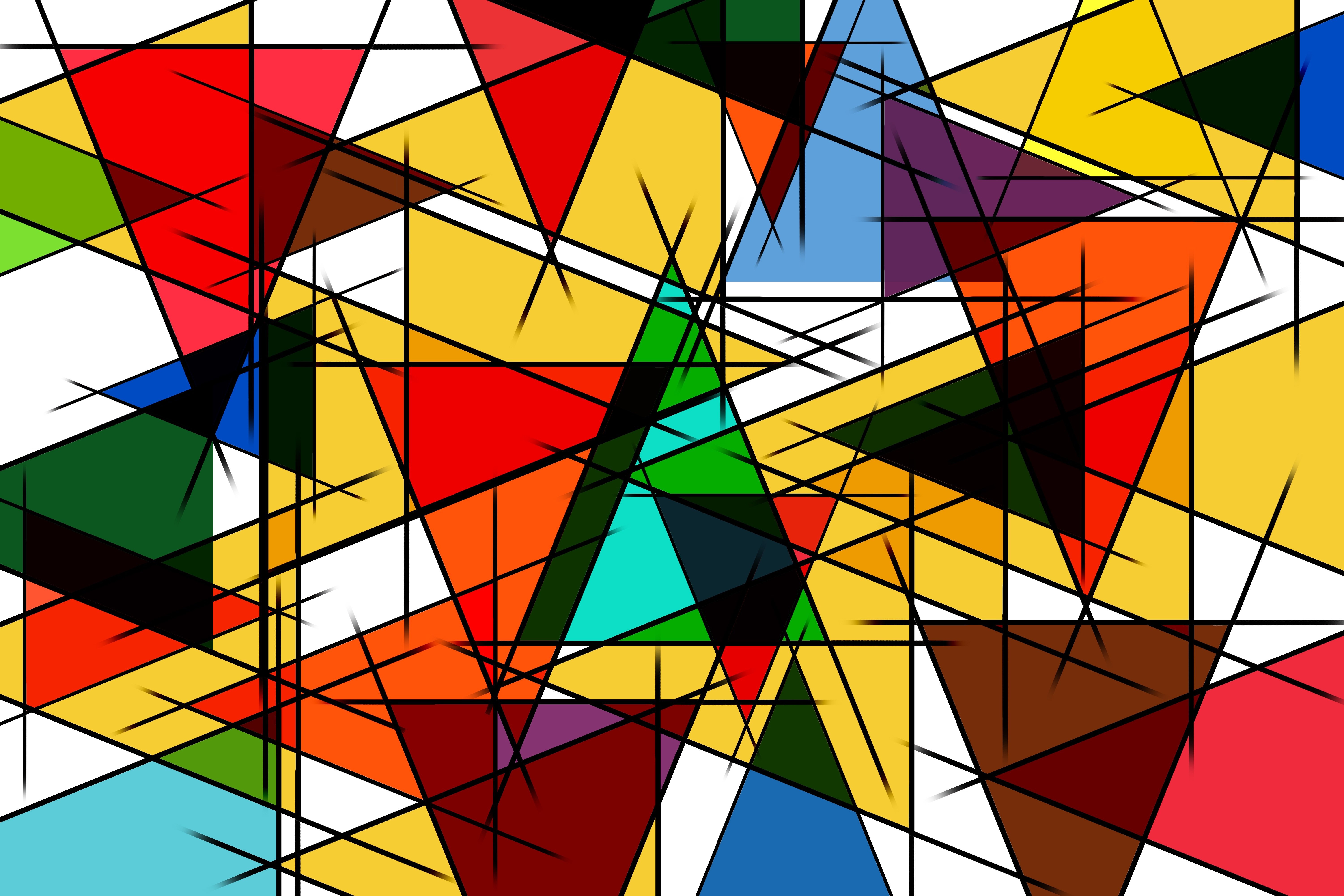 Artistic Colorful Colors Triangle 6000x4000
