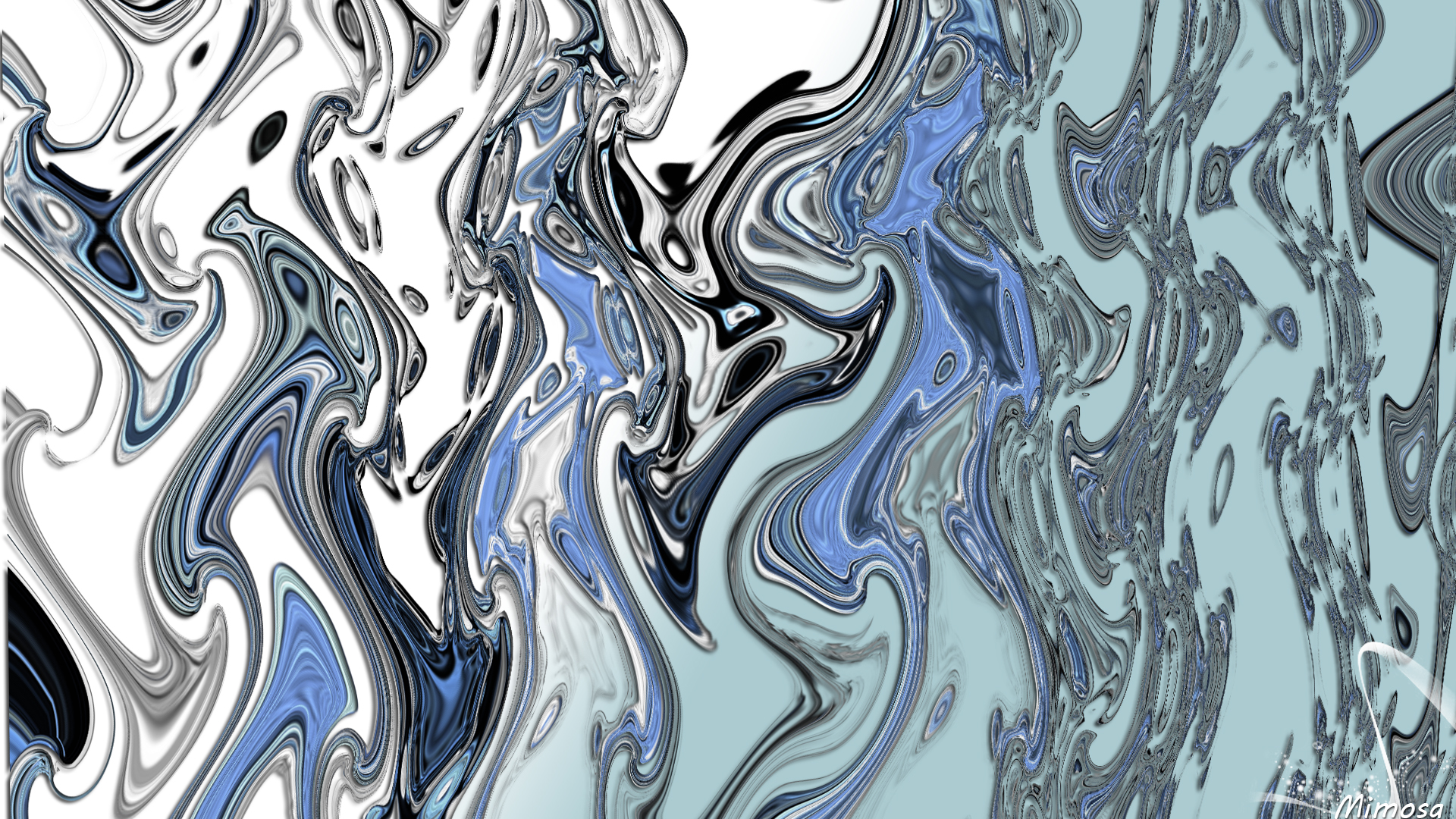 Abstract Artistic Blue Digital Art 1920x1080