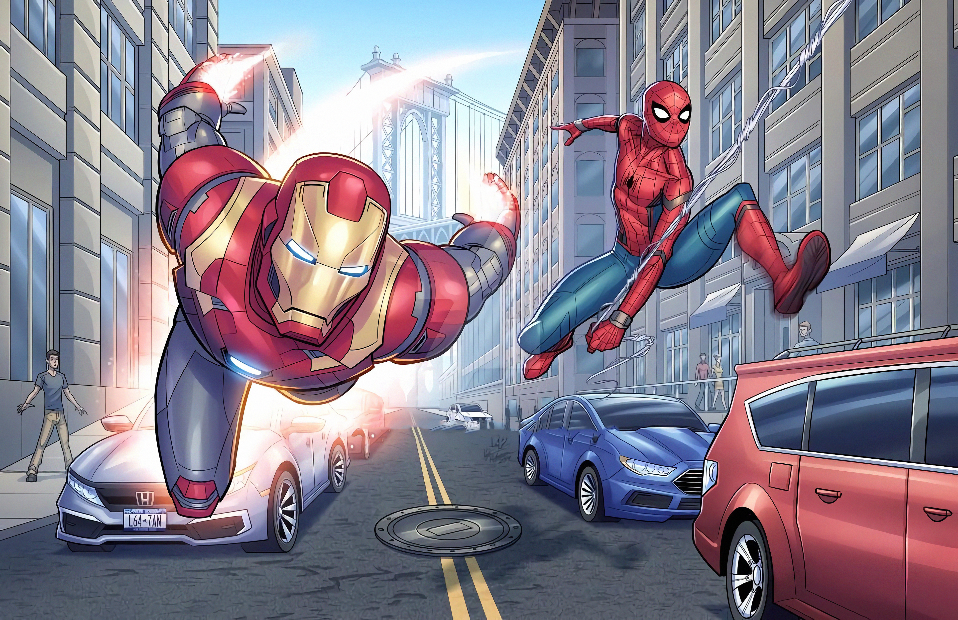 Avengers Iron Man Marvel Comics Spider Man 3840x2486