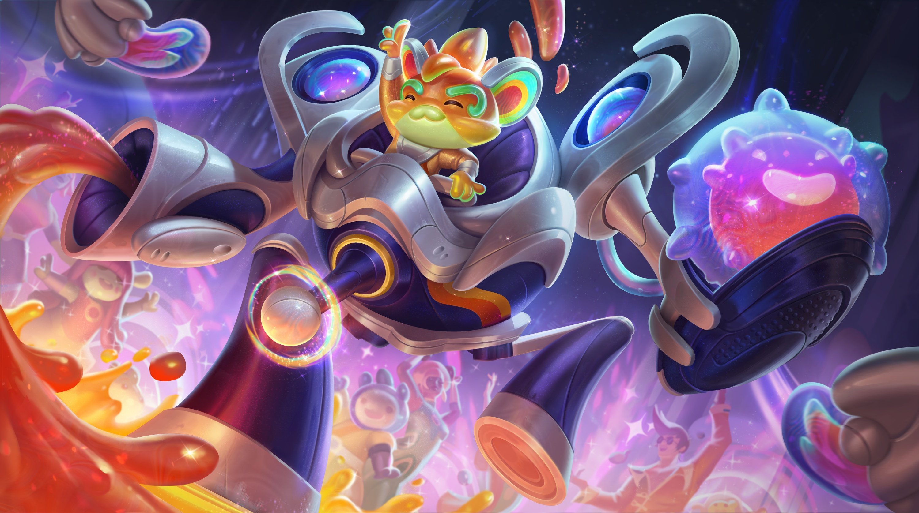 Rumble League Of Legends League Of Legends Space Groove Video Game Art Video Game Characters Game Ar 3000x1676