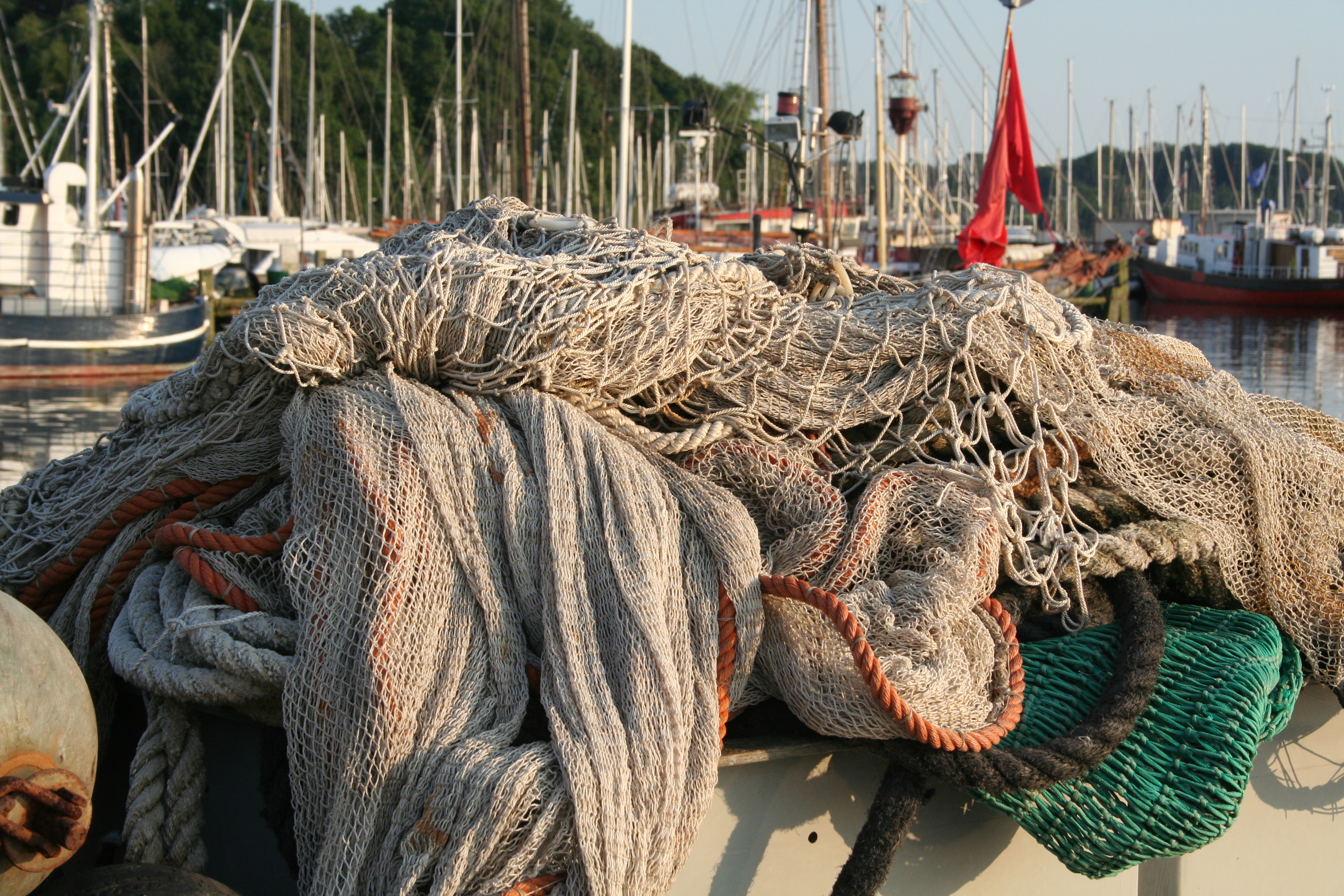 Harbor Fishing Nets Baltic Sea Boat 3456x2304