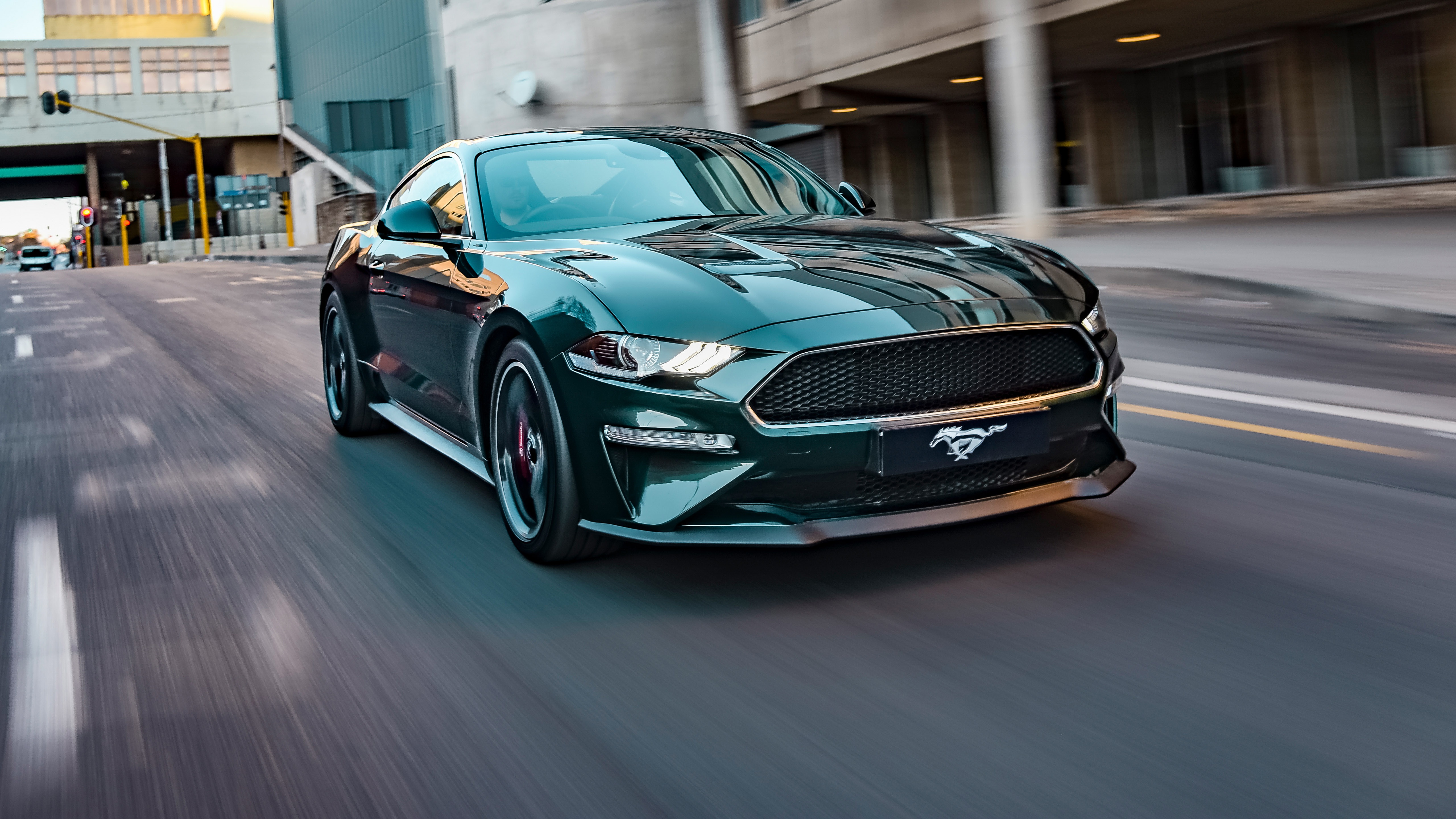 Car Ford Ford Mustang Ford Mustang Bullitt Green Car Muscle Car Vehicle 5120x2880