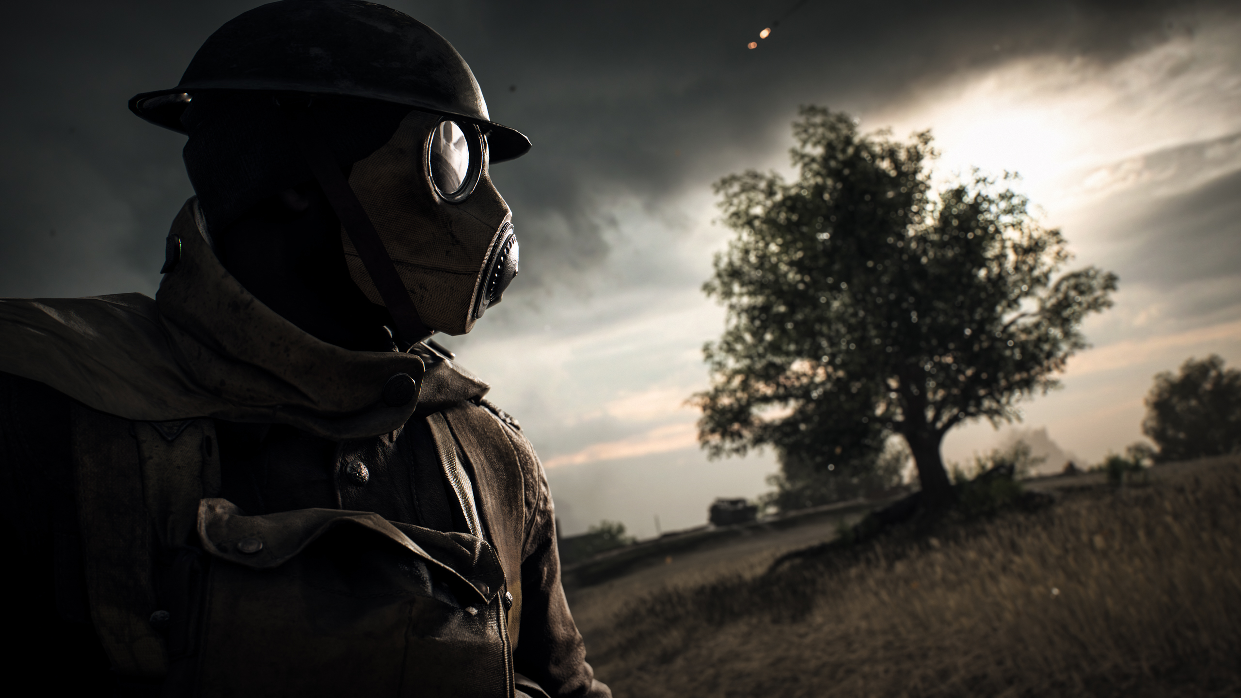 Battlefield 1 Gas Mask Soldier 2560x1440