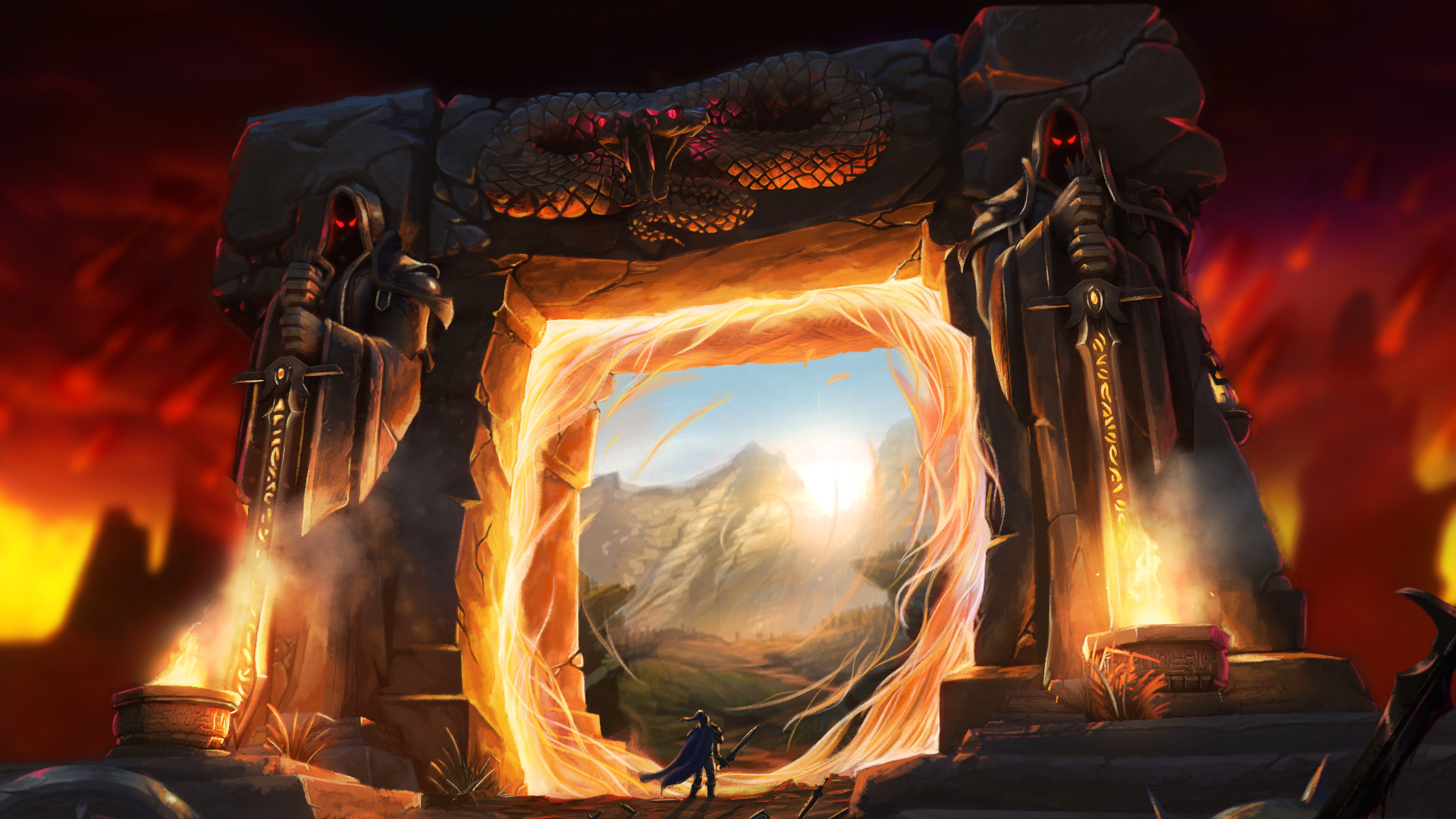 Landscape Digital Art Forange Portal Artwork Warcraft World Of Warcraft 1920x1080