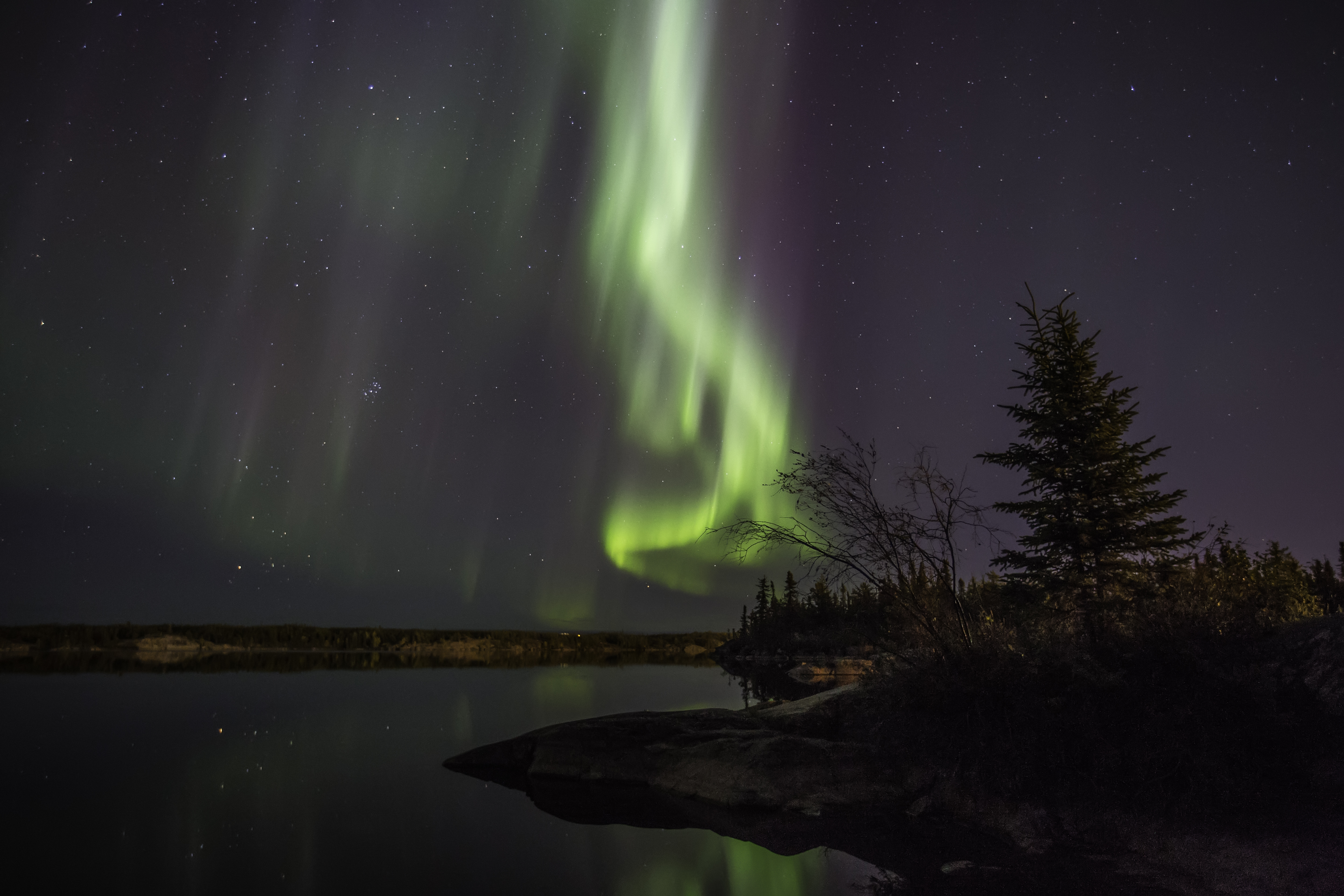 Aurora Borealis Lake Nature Night Sky Starry Sky 5760x3840