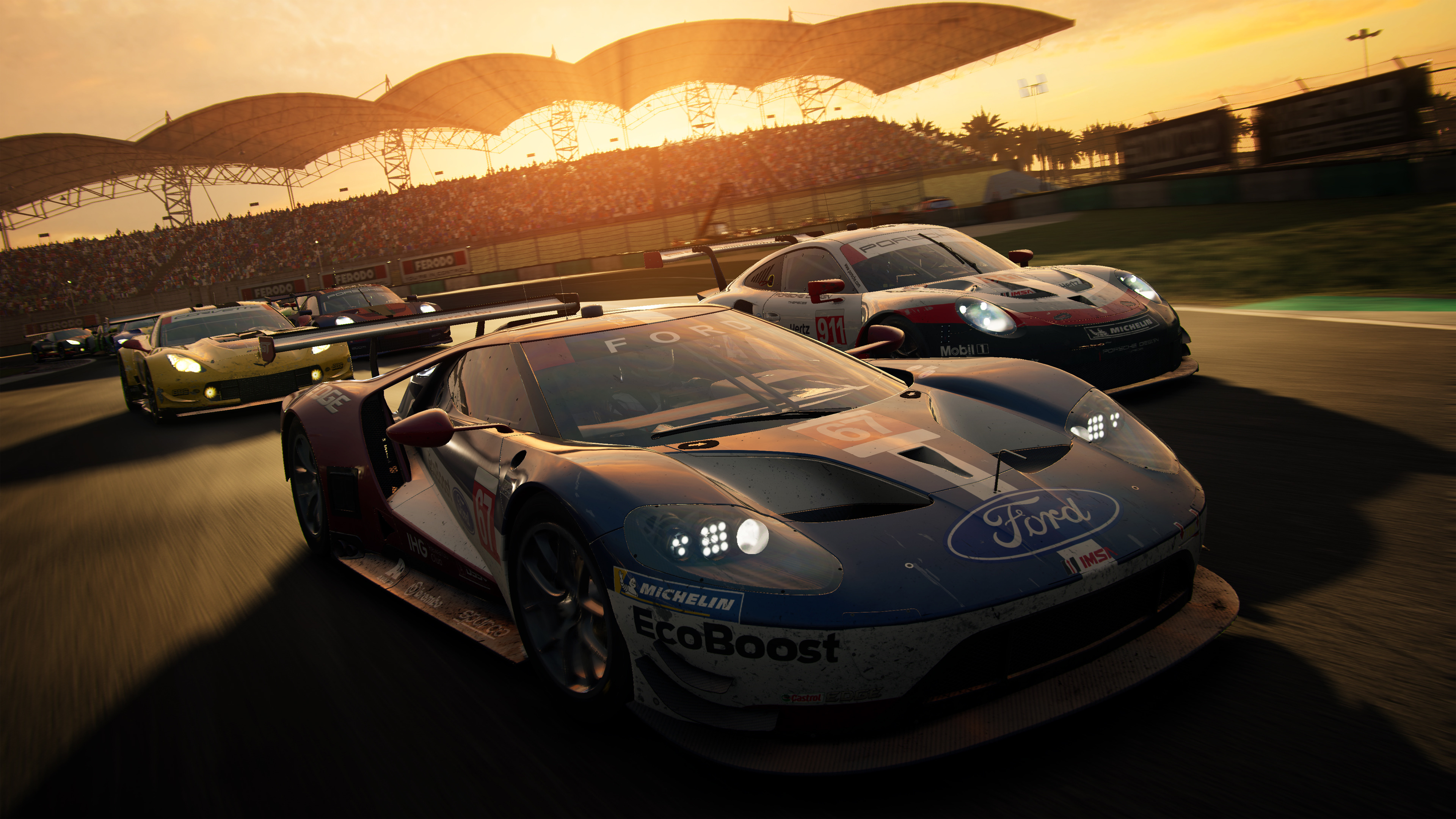 Car Grid Video Game Race Car 3840x2160