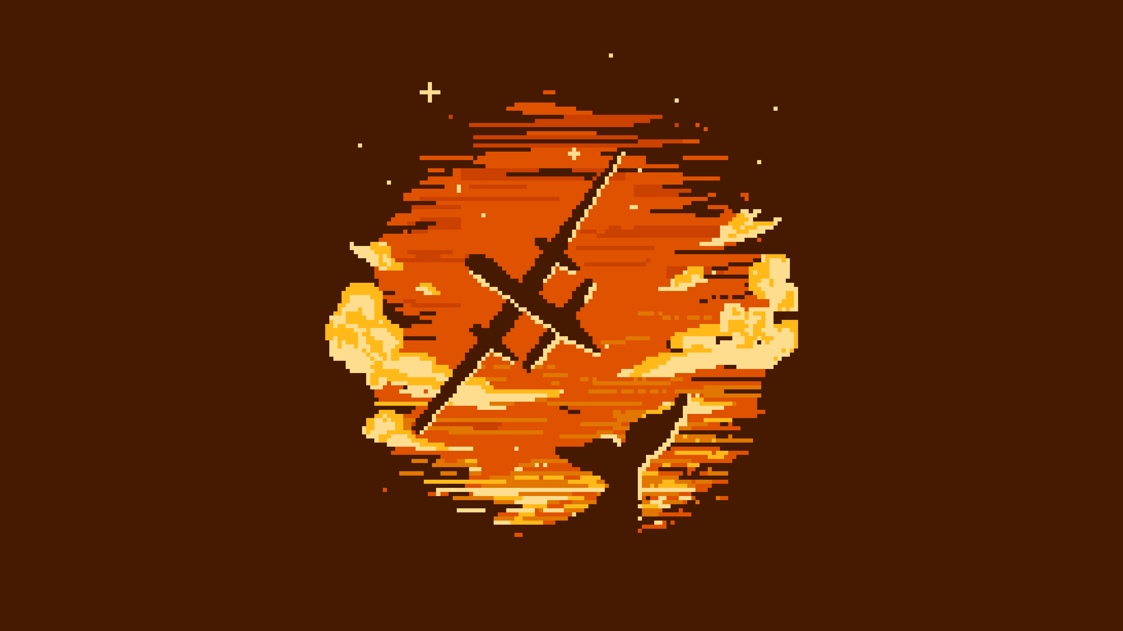 Airplane Pixel Art Sunset 3840x2160