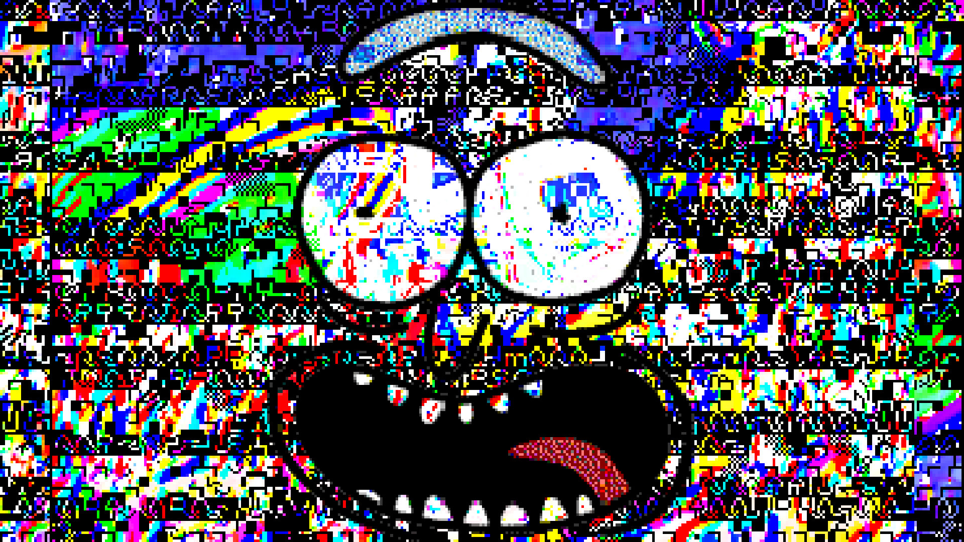 Glitch Pixel Art Rick And Morty 1920x1080