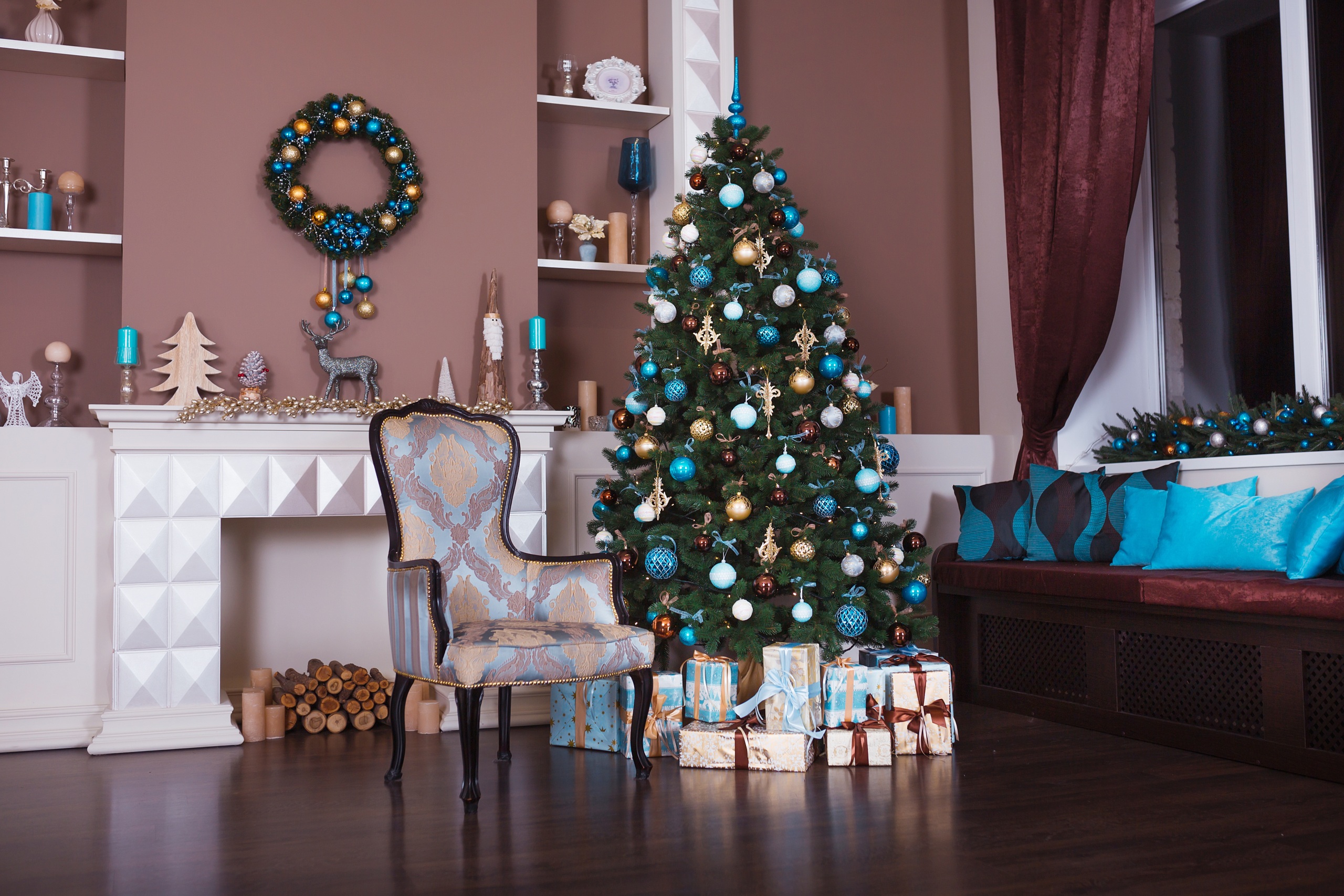 Christmas Tree Decoration Furniture Gift 2560x1706