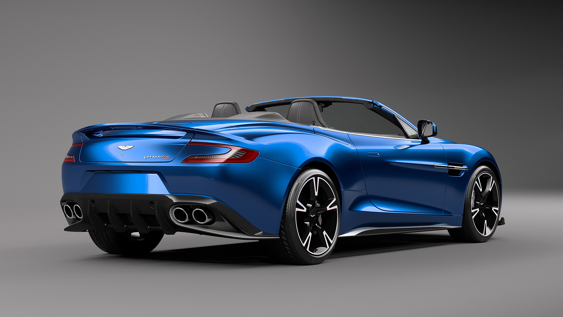 Aston Martin Aston Martin Vanquish S Blue Car Car Convertible 1920x1080