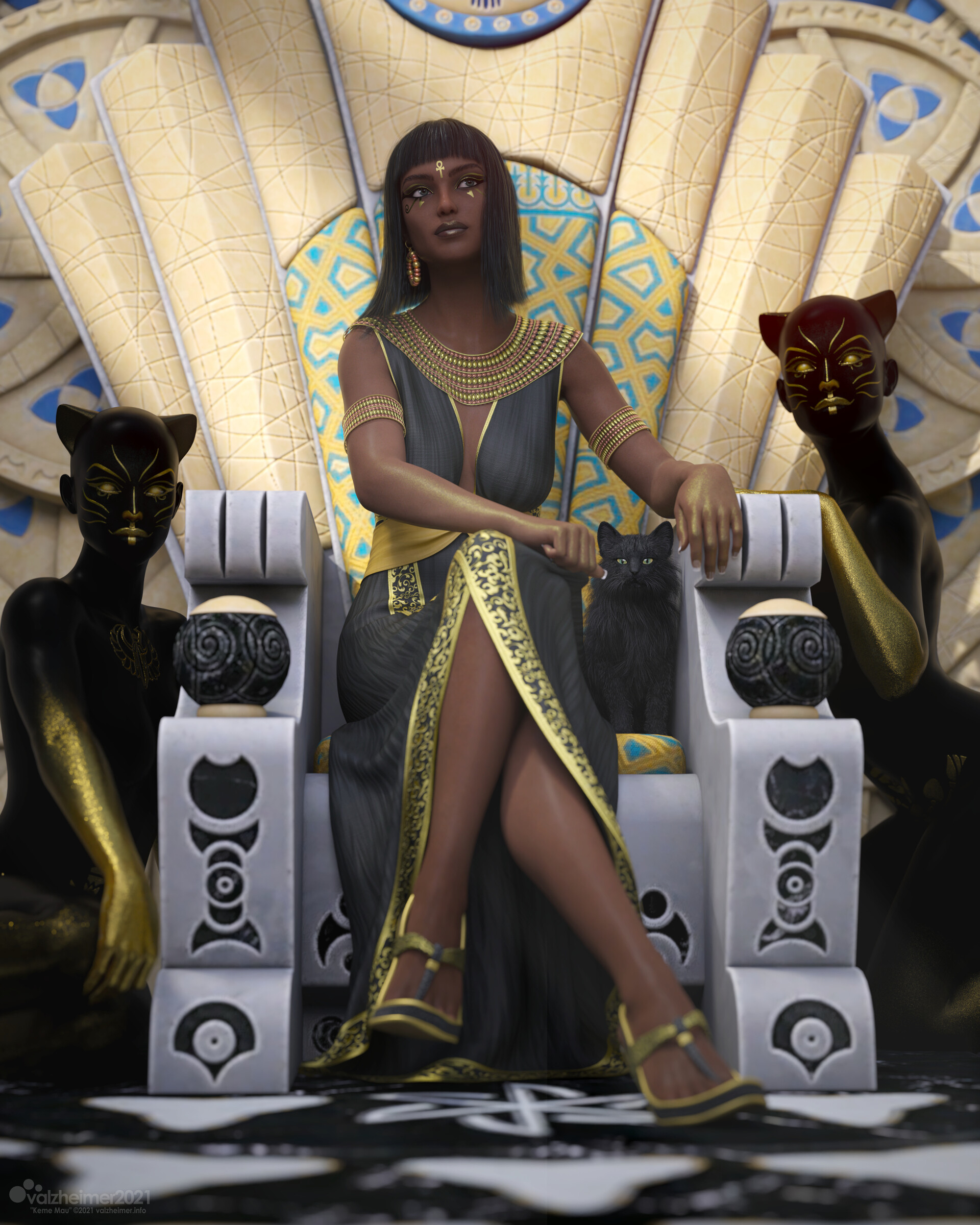 Verica Hupe Fantasy Art Fantasy Girl Legs Legs Crossed Sitting Women Digital Art Egyptian Mythology 1920x2400