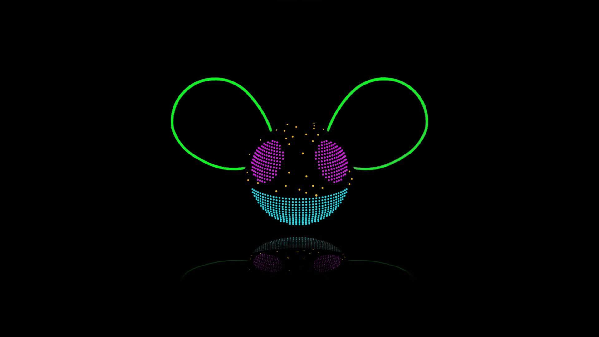 Electronic Music Deadmau5 Digital Art Black Background Animado 1920x1080