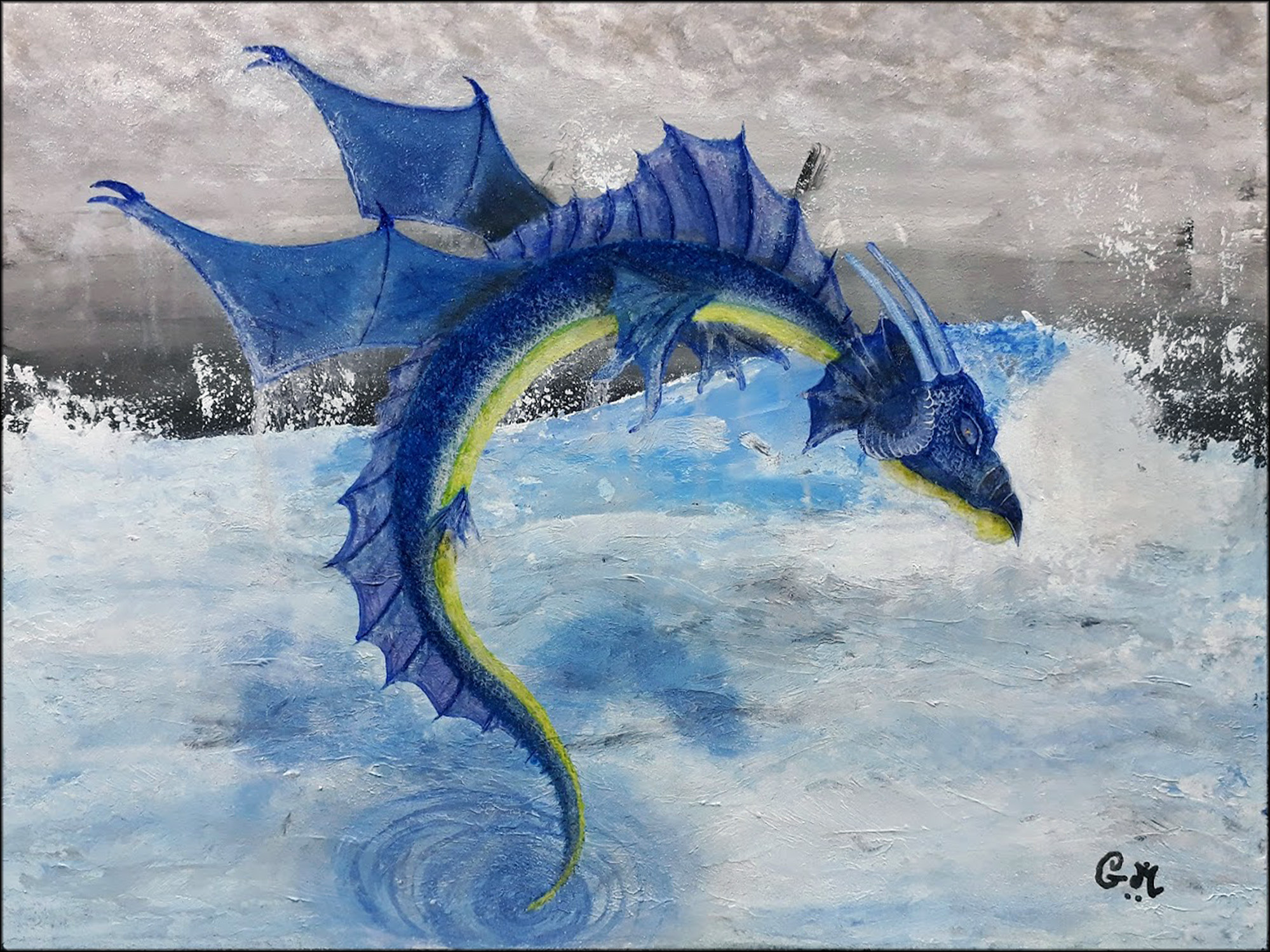Dragon Painting Acrylic Water 1999x1500
