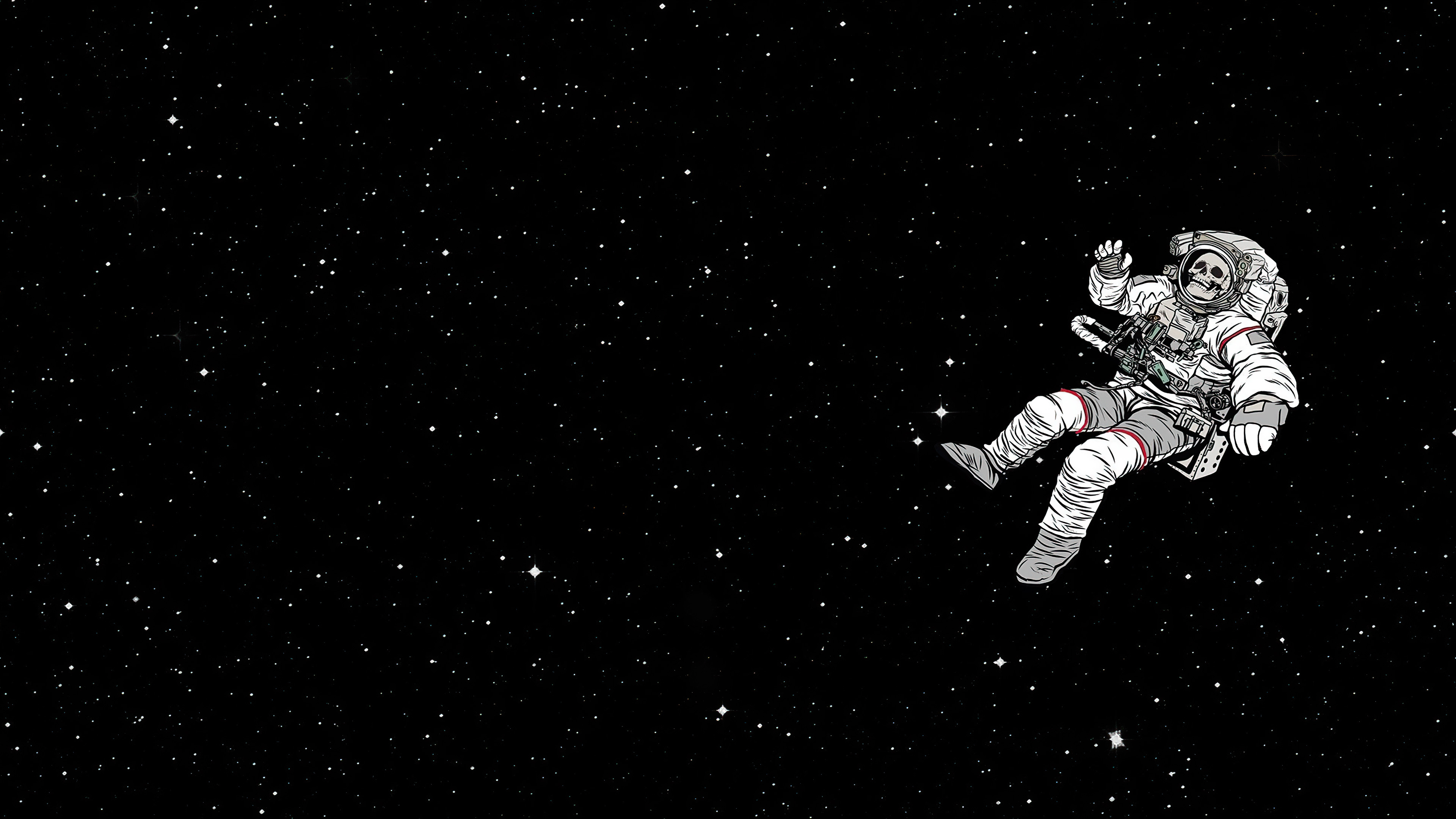 Astronaut Skull Space Space Suit 3840x2160