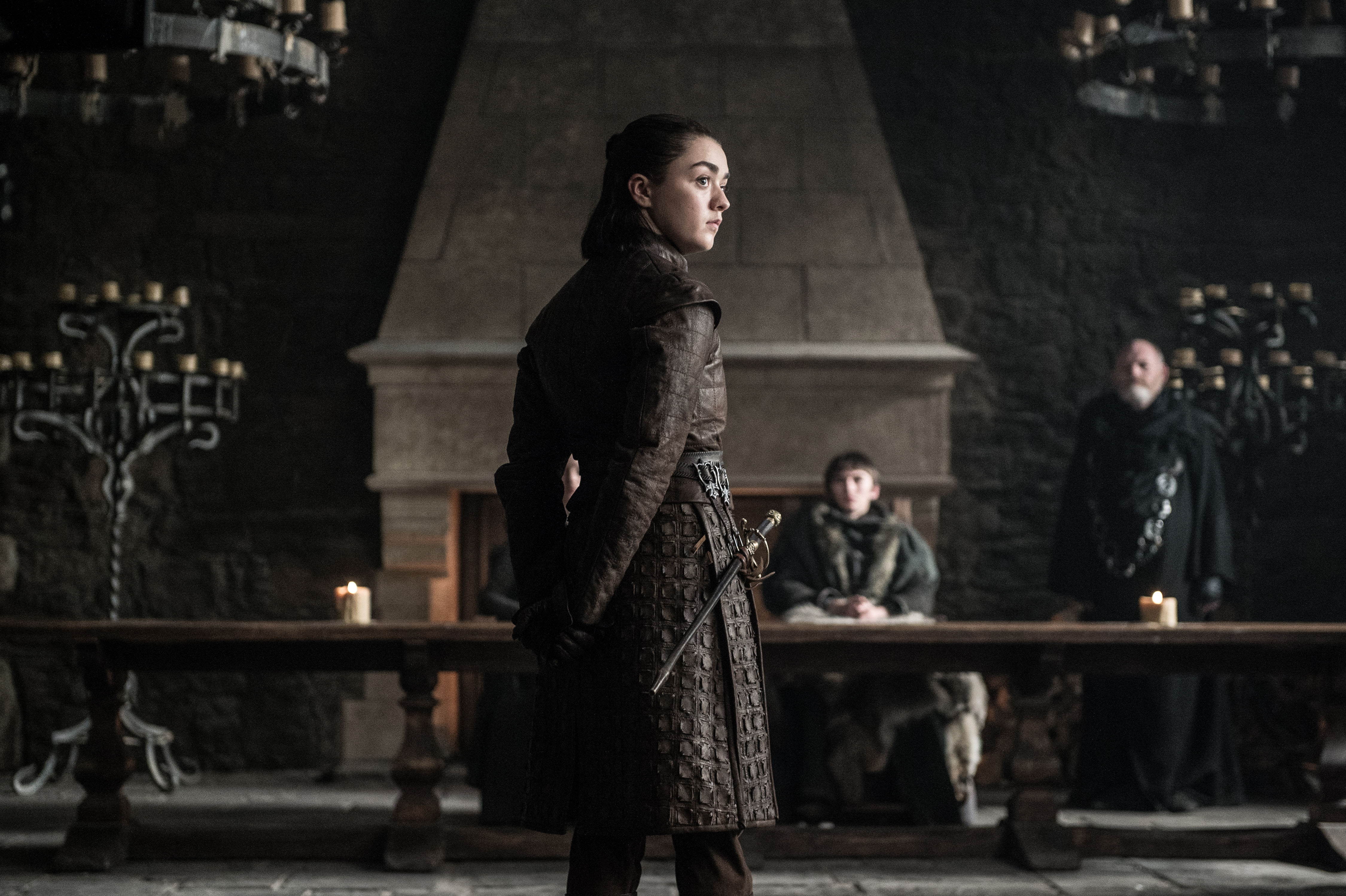 Arya Stark Bran Stark Isaac Hempstead Wright Maisie Williams 4500x2995