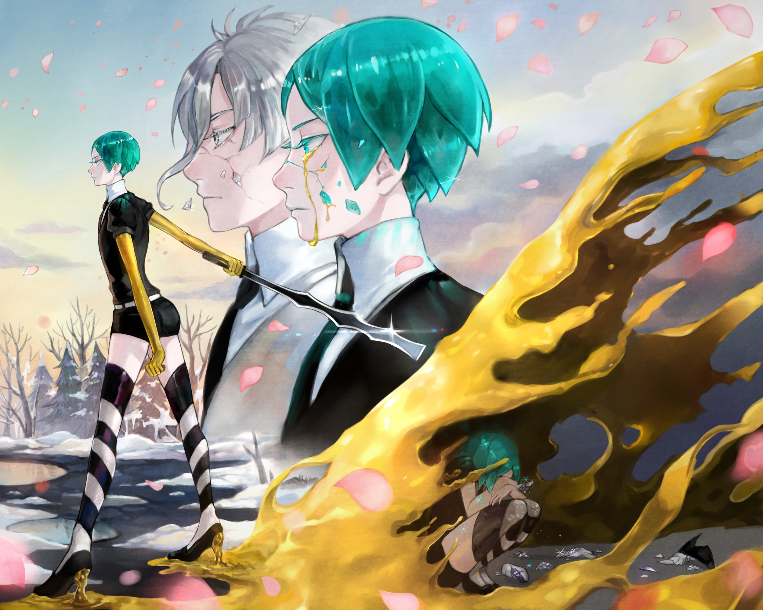 Antarcticite Houseki No Kuni Phosphophyllite Houseki No Kuni 2500x2000