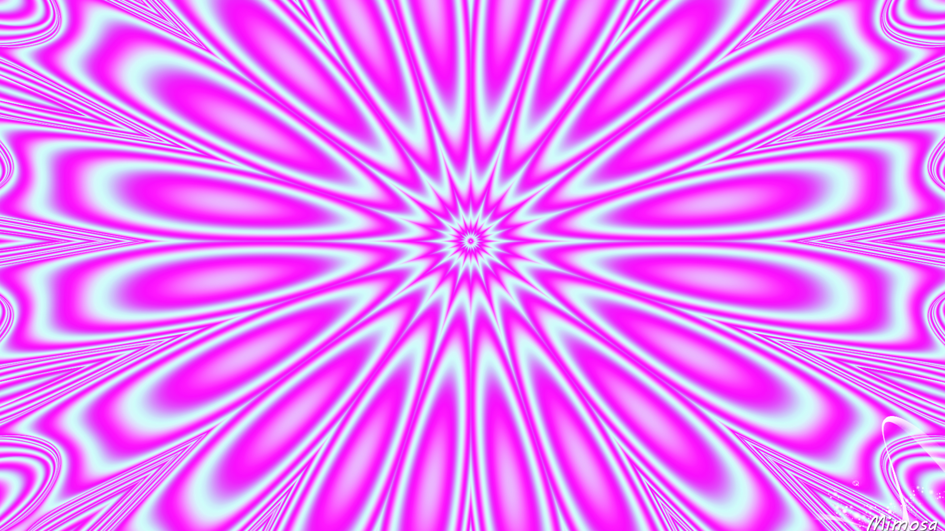 Abstract Artistic Digital Art Kaleidoscope Pattern Pink 1920x1080