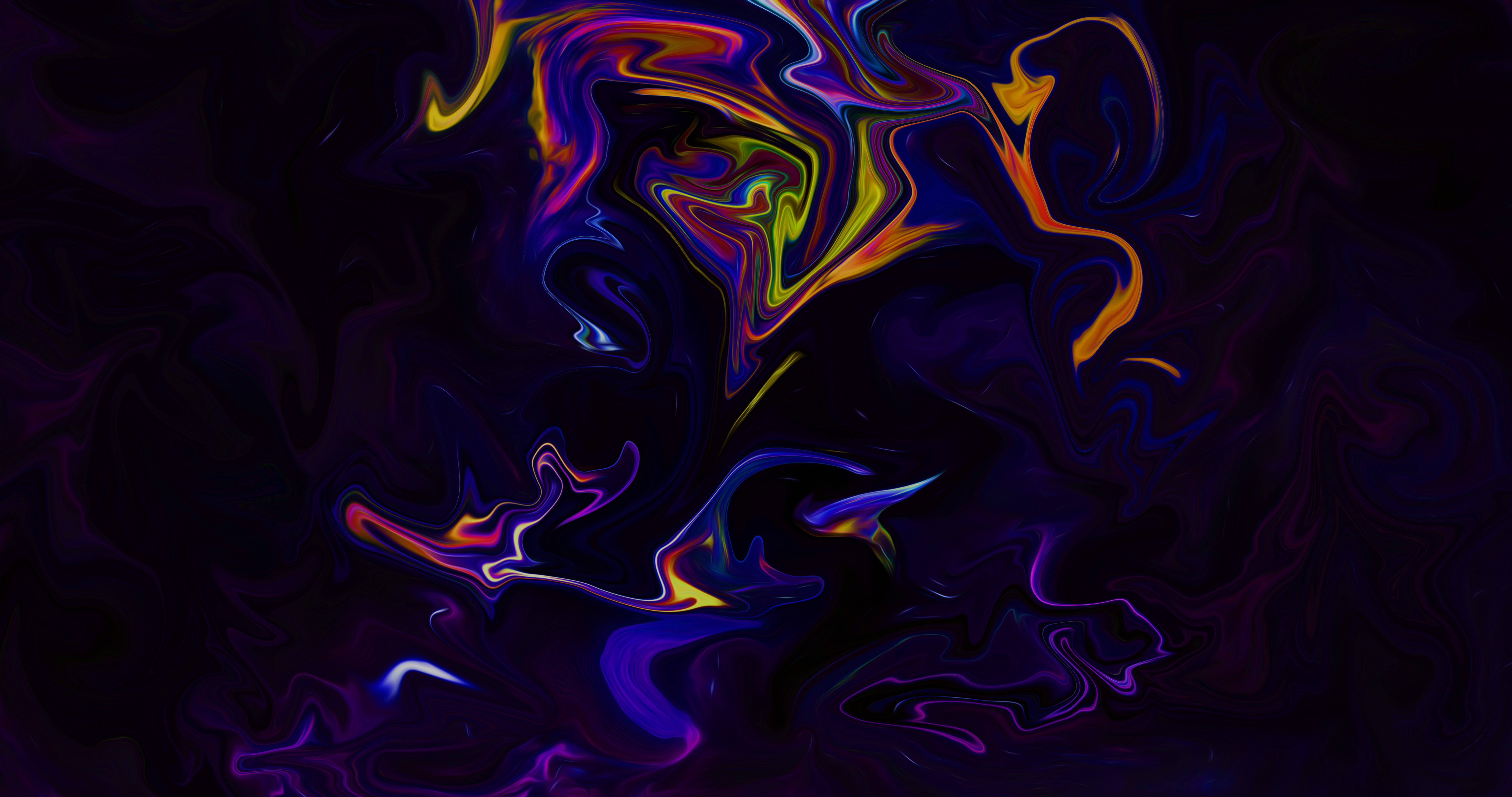 Abstract Shapes Colorful Fluid Liquid Artwork Digital Art Paint Brushes Neon Purple Purple Backgroun 8192x4320