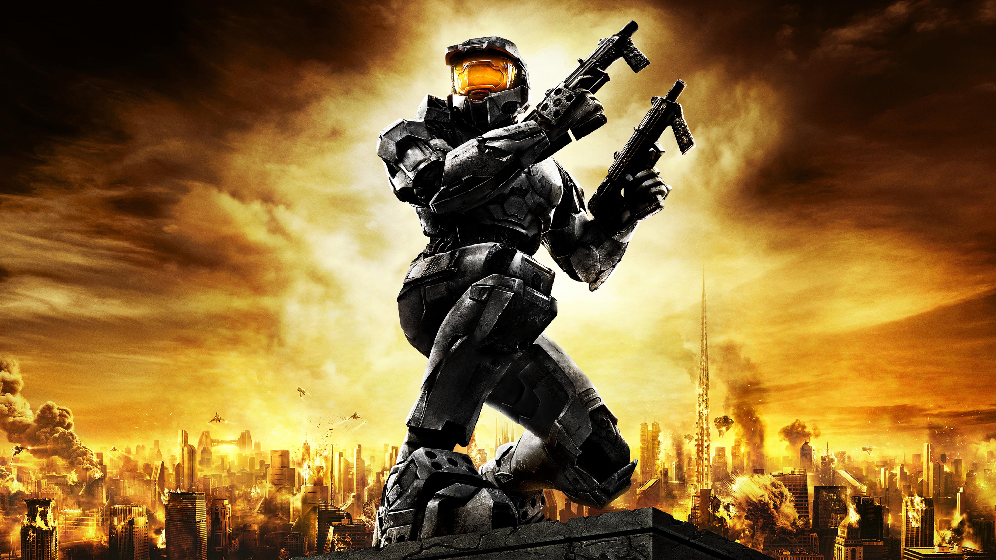 Xbox Game Studios Halo Science Fiction Video Games Video Game Art 3840x2160