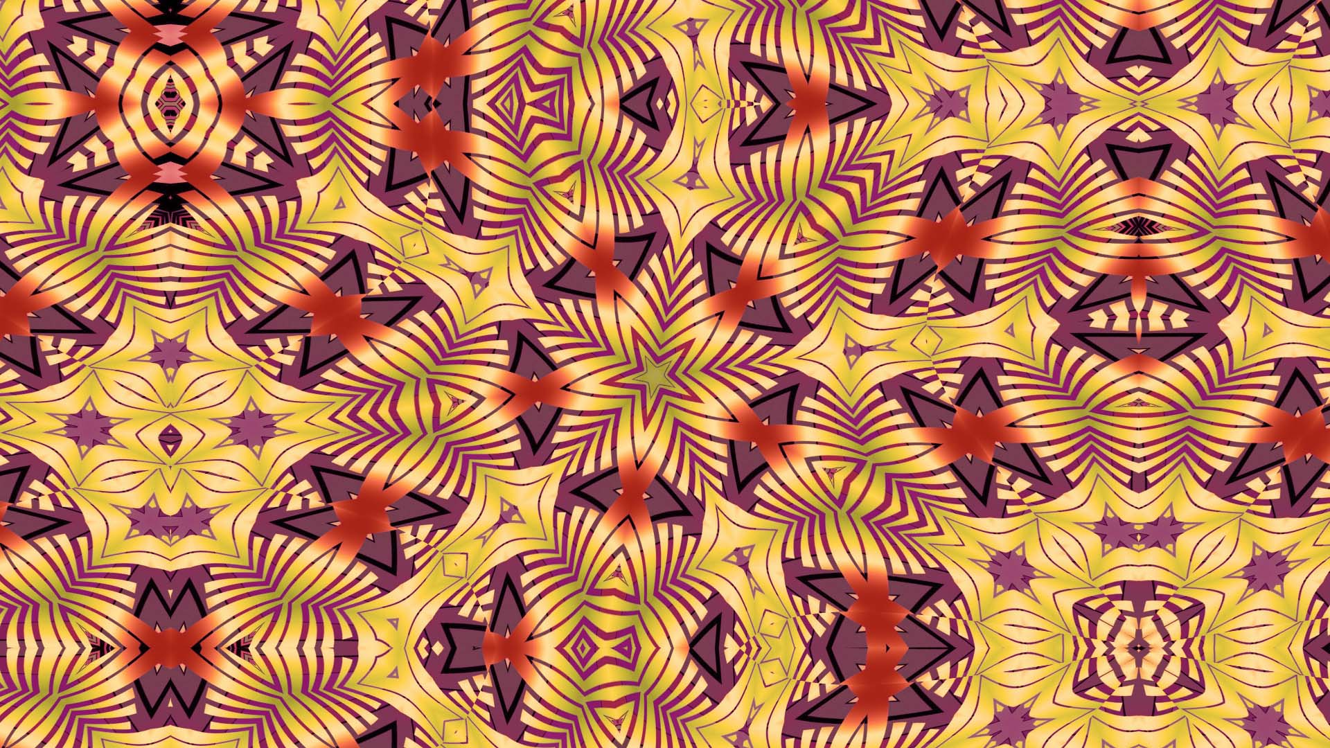 Artistic Colors Digital Art Kaleidoscope Optical Pattern Psychedelic 1920x1080