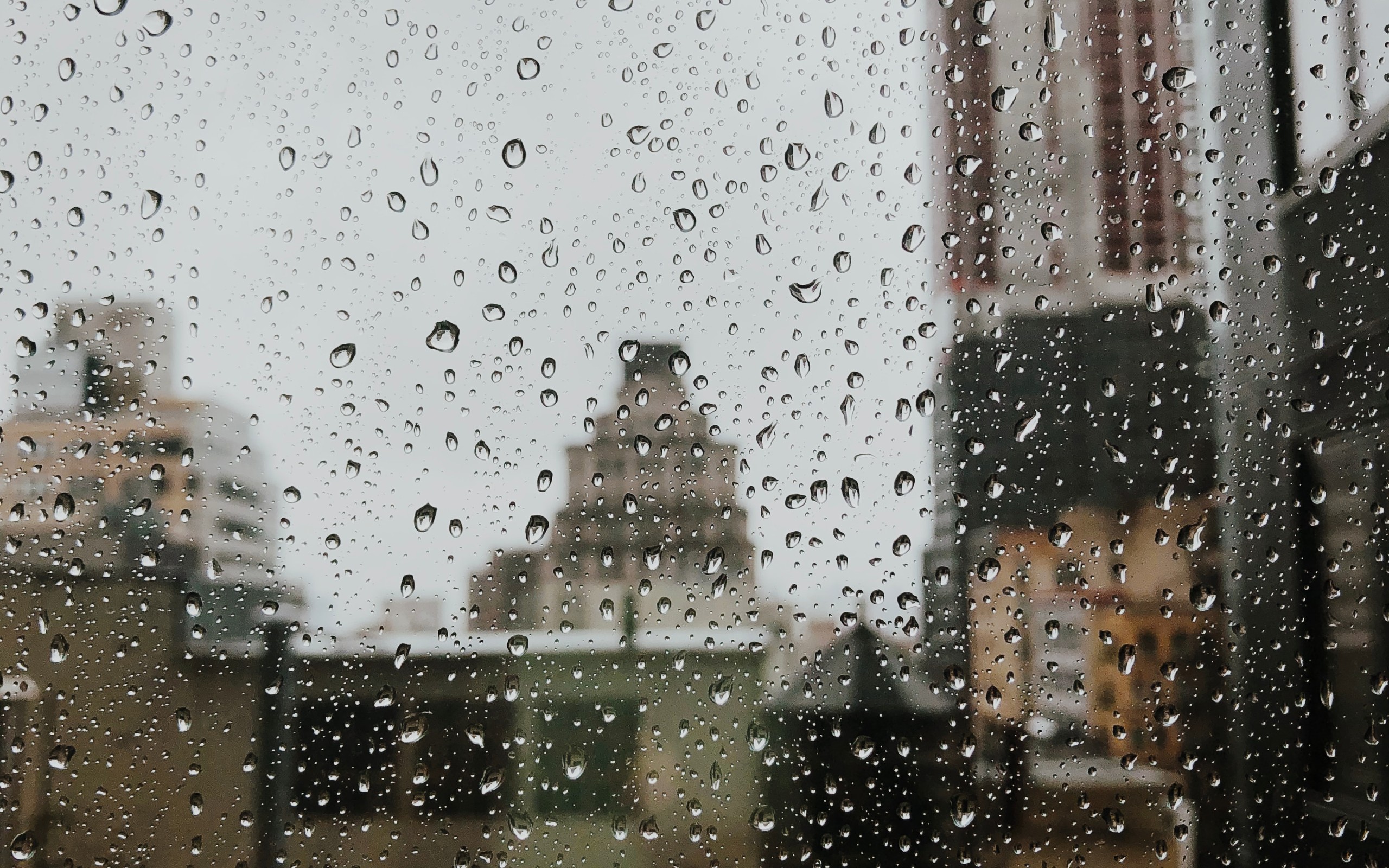 Blur Raindrops Water Drop Window 2560x1600