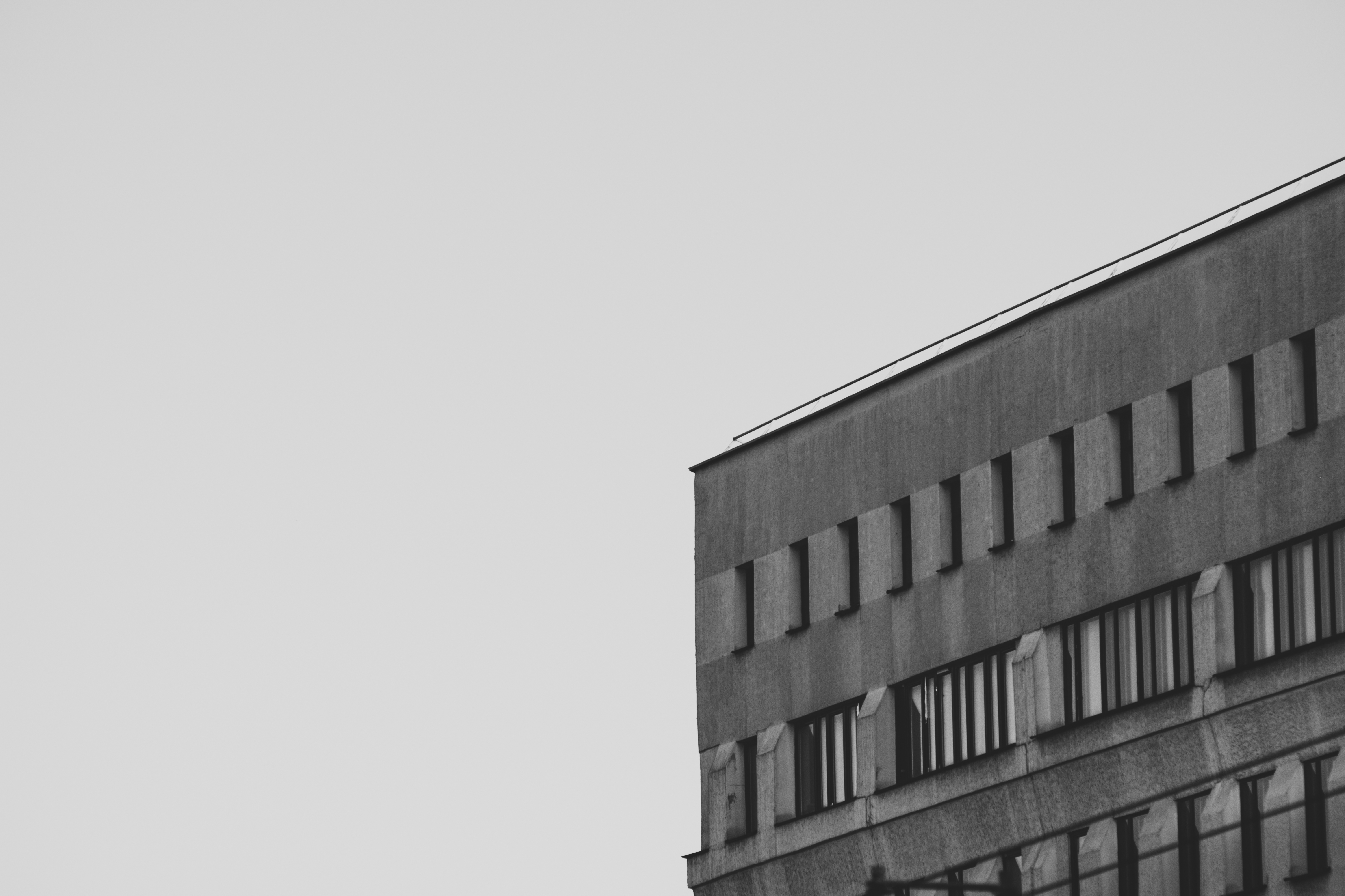 Photography Building Brutalism USSR Belarusian Monochrome 6000x4000