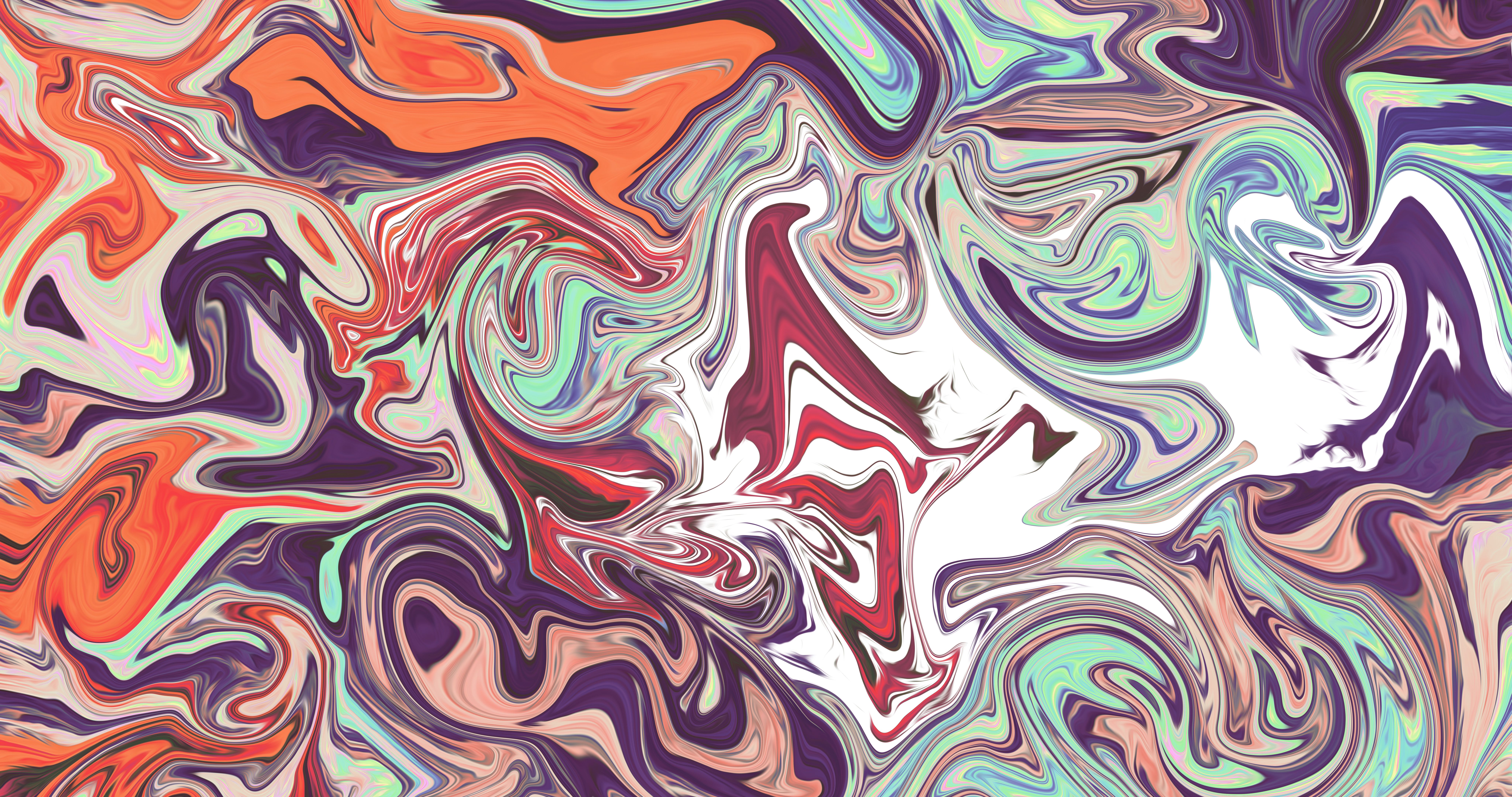Abstract Liquid Fluid Interference Colorful Shapes Gradient Digital Art Artwork 8k Resolution Screen 8192x4320