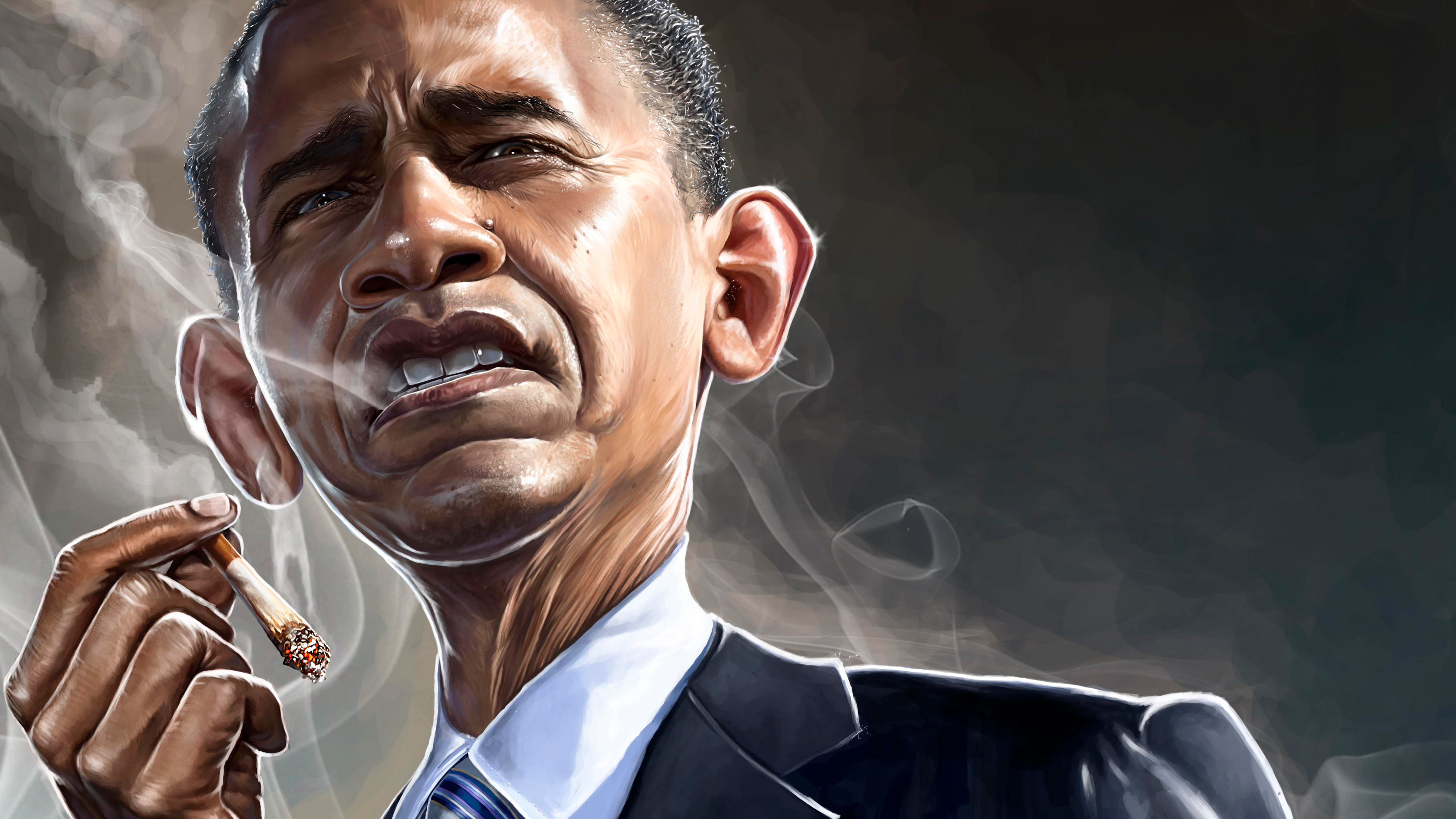 American Barack Obama Caricature Cigarette 4822x2713