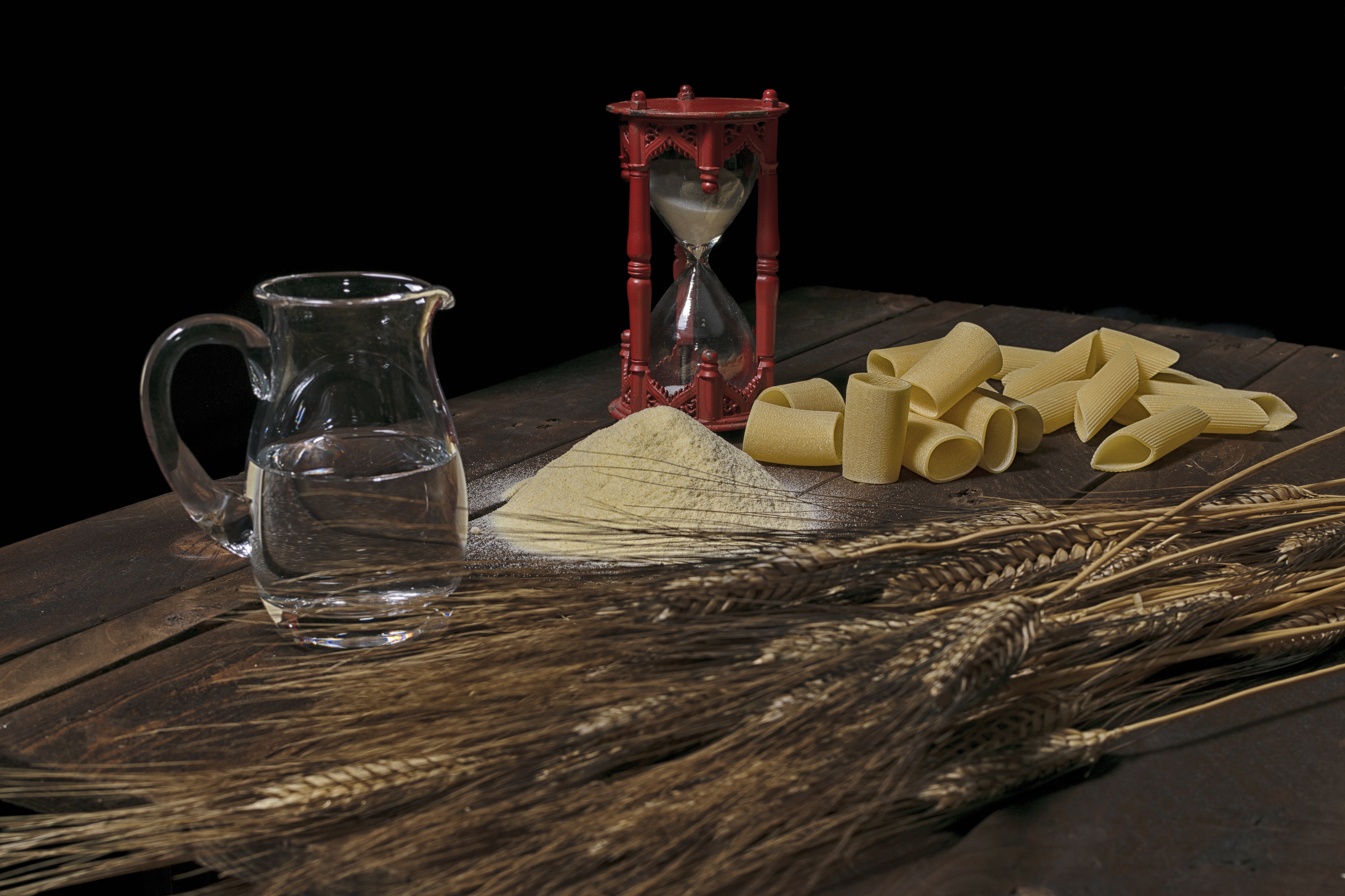 Flour Hourglass Pasta Pitcher Still Life Wheat 6000x4000