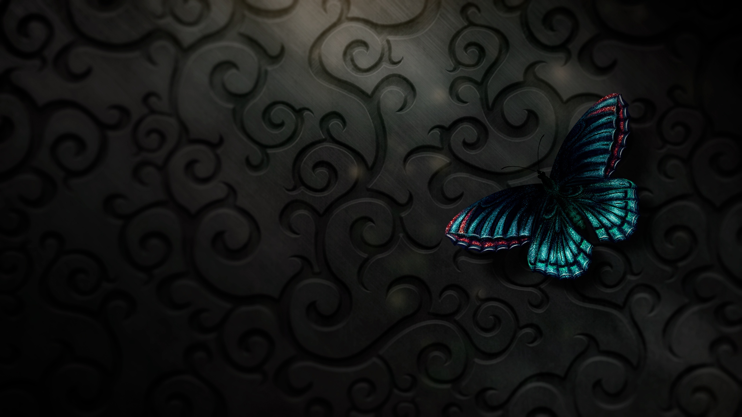 Butterfly Digital Art Texture 2560x1440