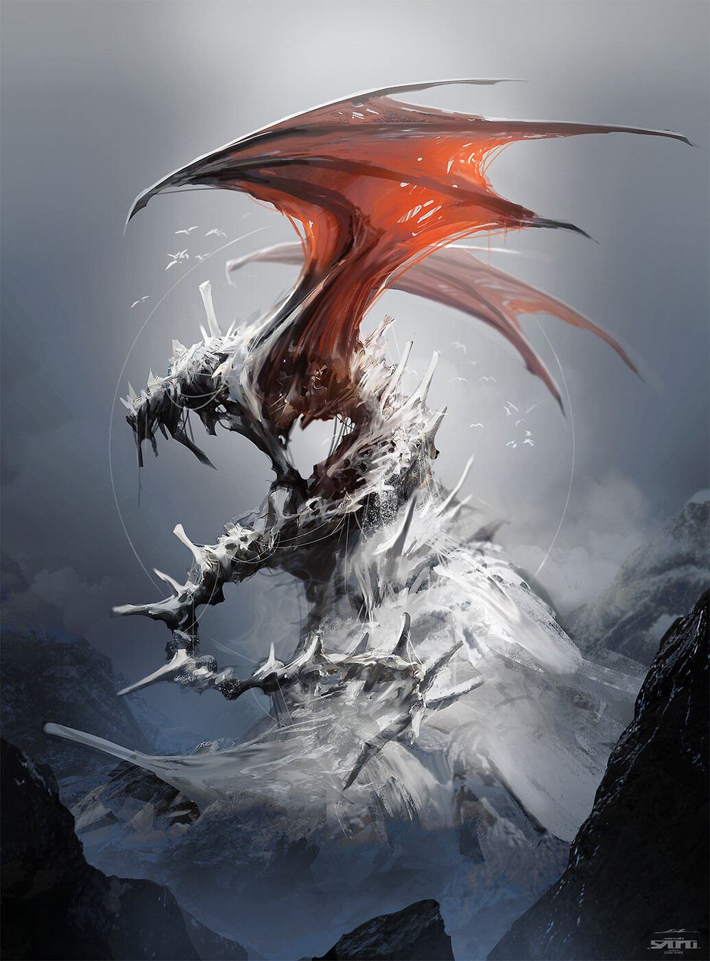 Artwork Abstract Dragon Creature Fantasy Art Esuthio 1035x1400