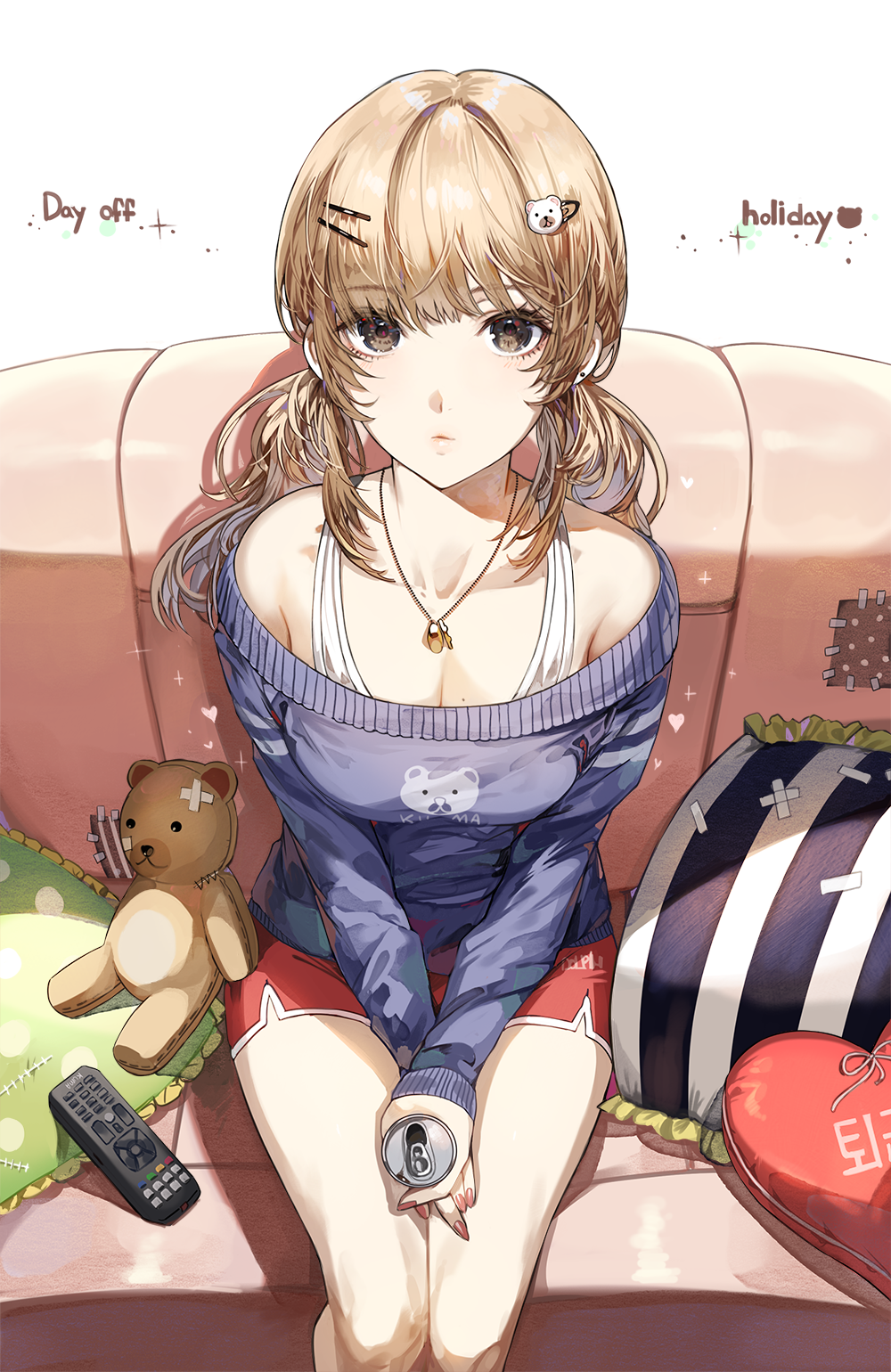 EB Anime Anime Girls Portrait Display Kim Eb Sweater Shorts 1000x1540
