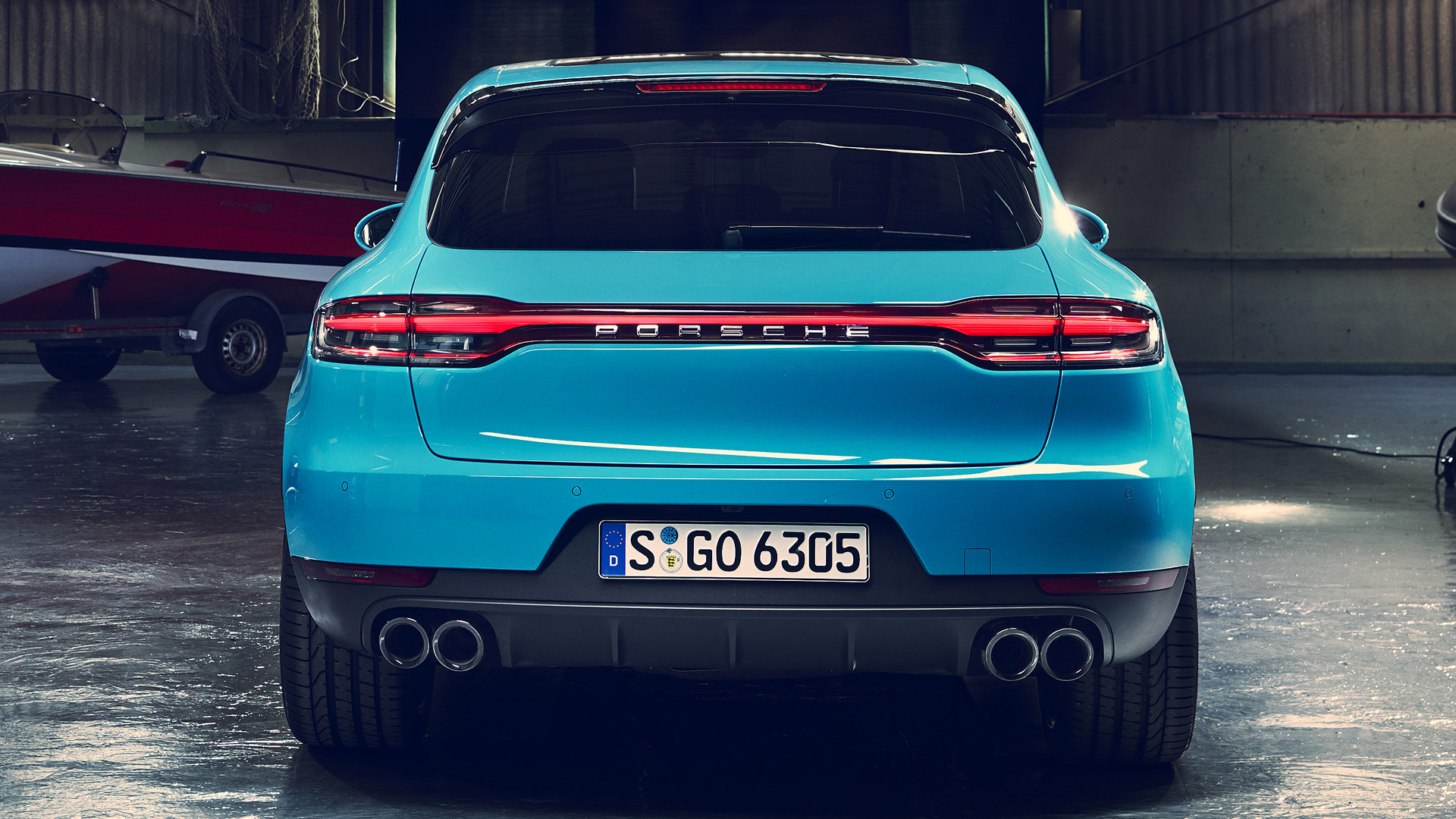 Blue Car Car Compact Car Crossover Car Luxury Car Porsche Macan Suv 1920x1080