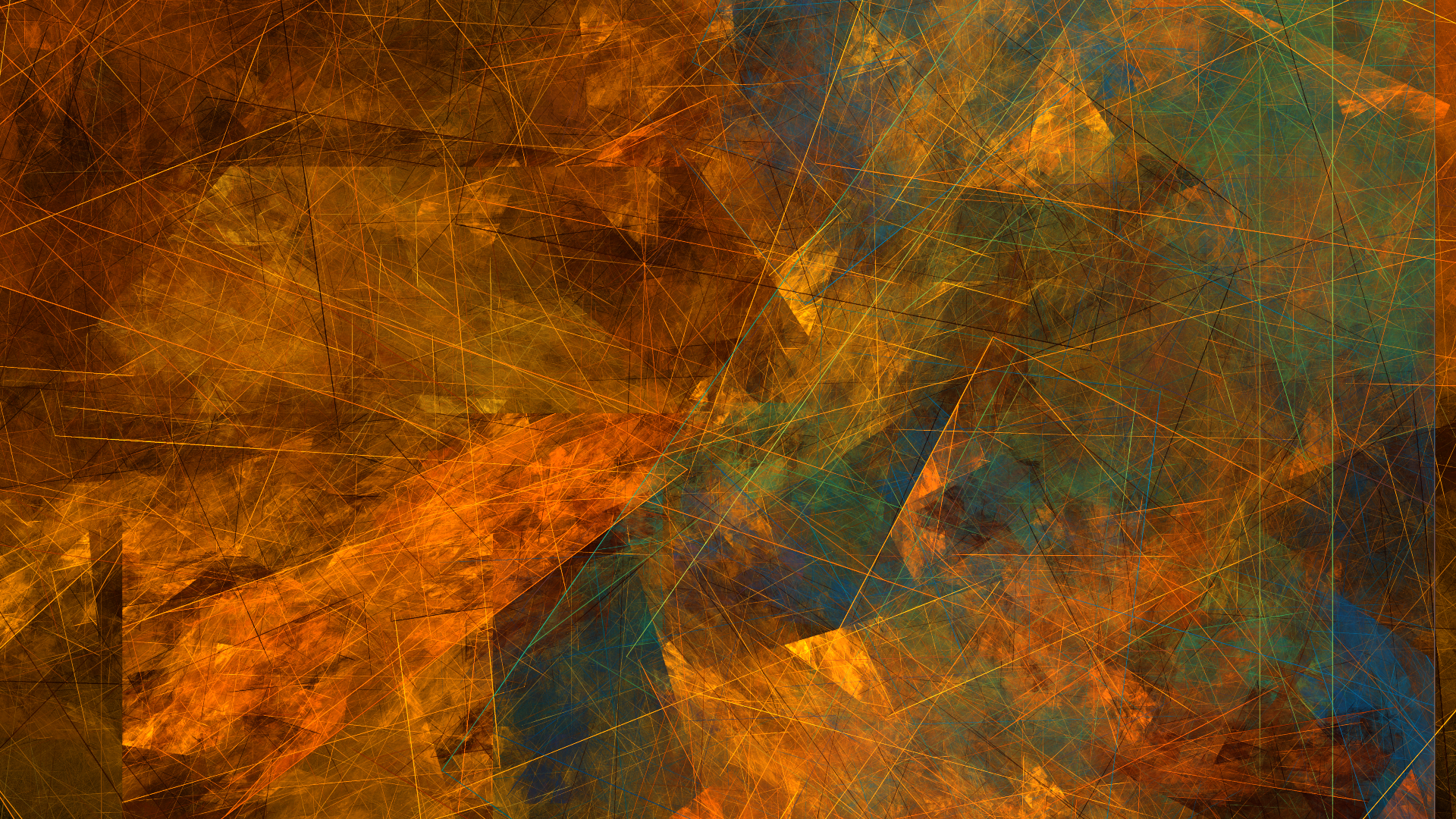 Abstract Apophysis Software Fractal Geometry Lines 1920x1080
