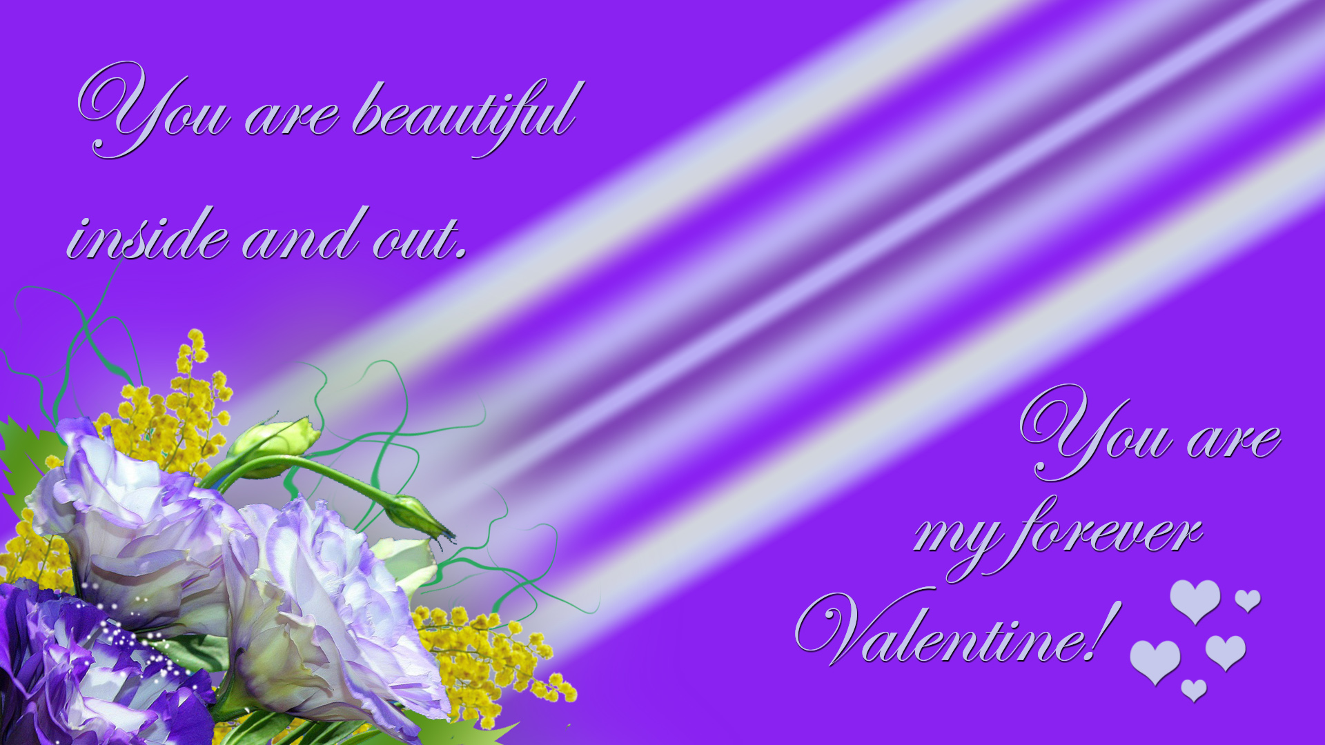 Artistic Bouquet Flower Heart Holiday Love Typography Valentine 039 S Day 1920x1080