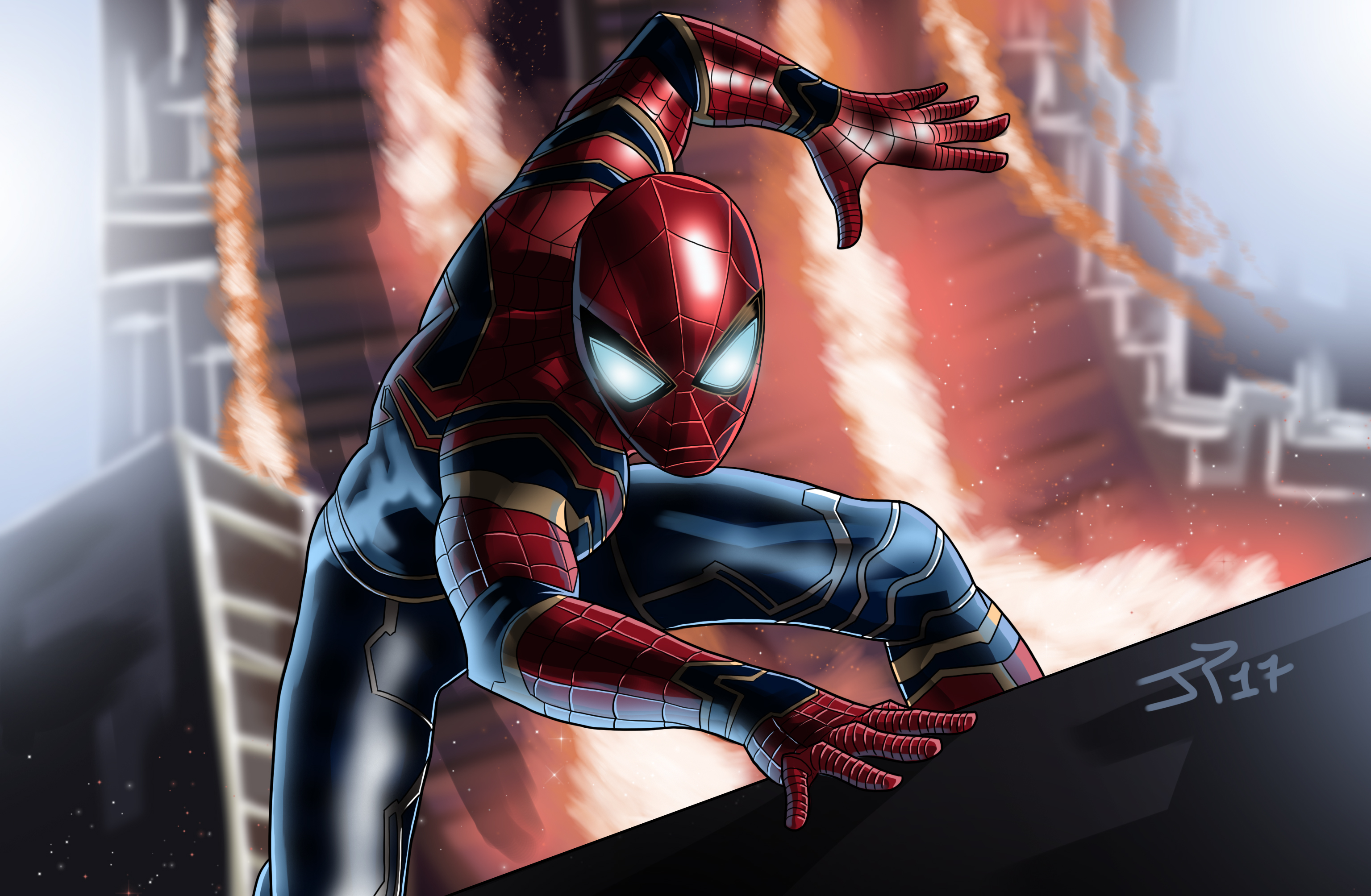 Iron Spider Spider Man Wallpaper - Resolution:3071x2008 - ID:1123676 -  