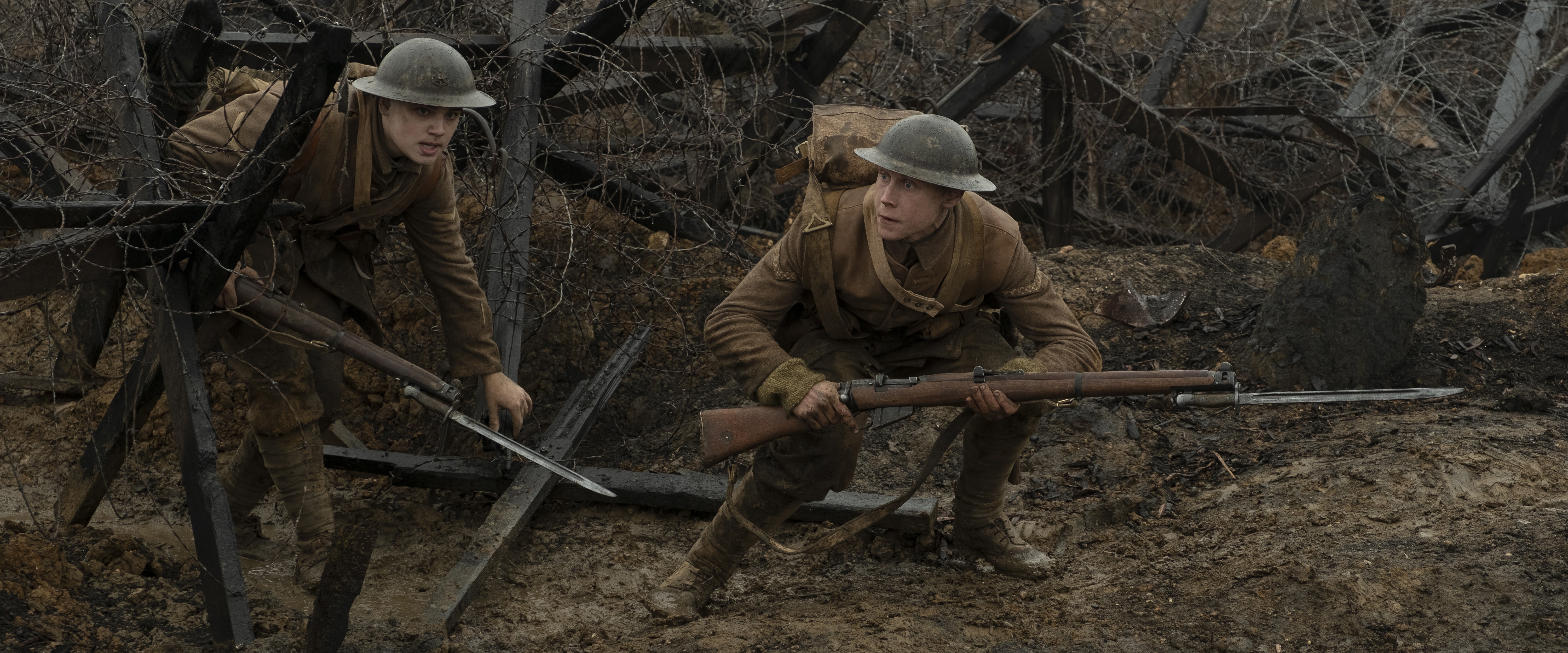 1917 Movie Dean Charles Chapman George Mackay 6000x2500