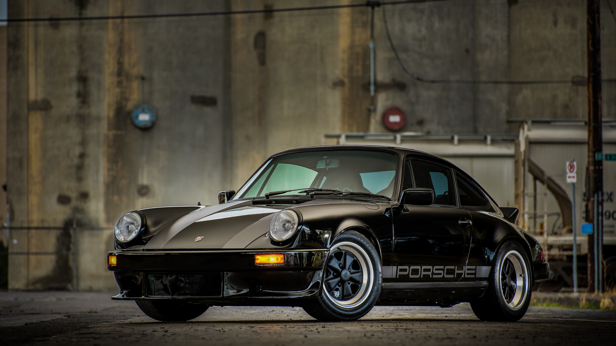 Black Car Car Old Car Porsche 911sc Sport Car 2048x1152