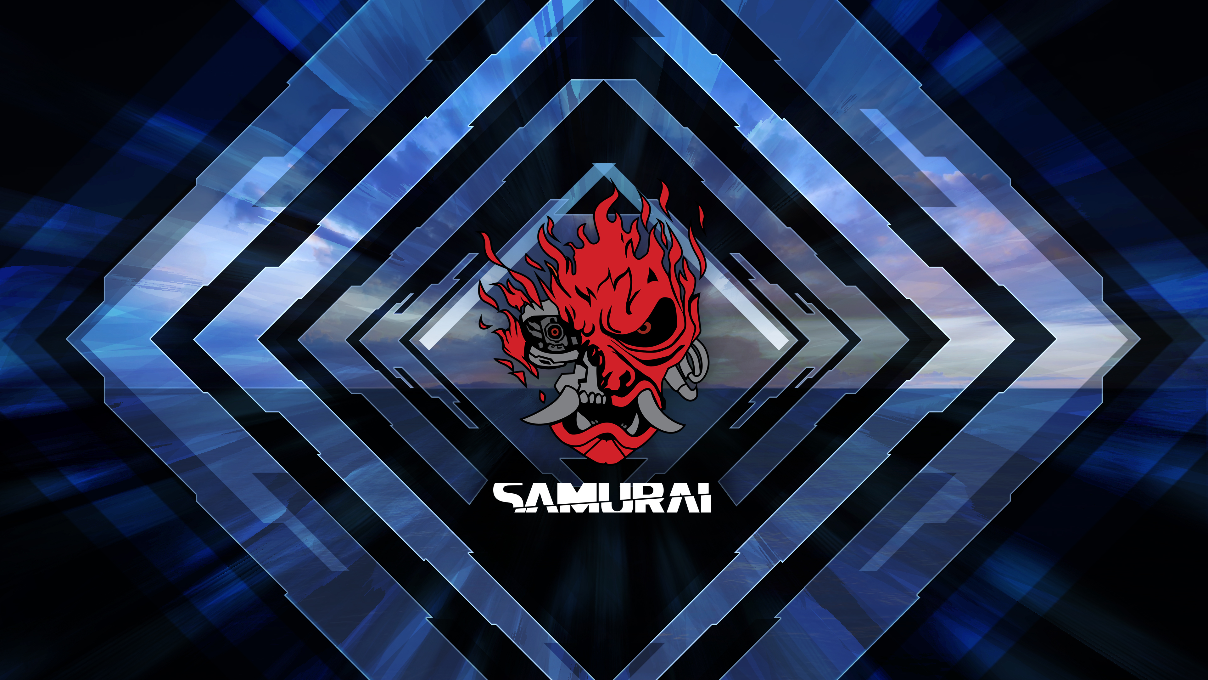 Cyberpunk 2077 Samurai Skull Red Eyes 3840x2160