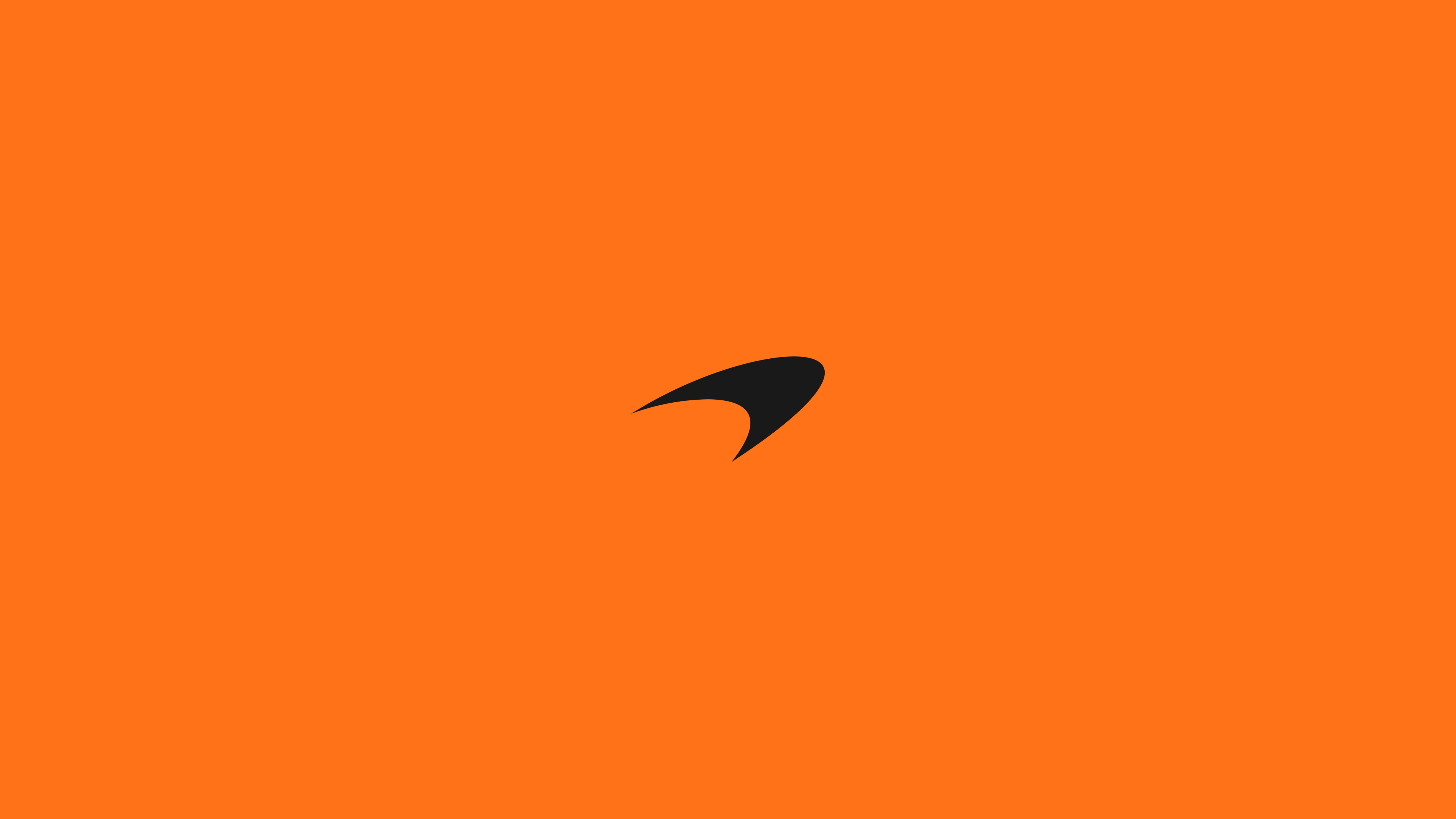 McLaren Minimalism Orange Background Simple Background Logo 3840x2160
