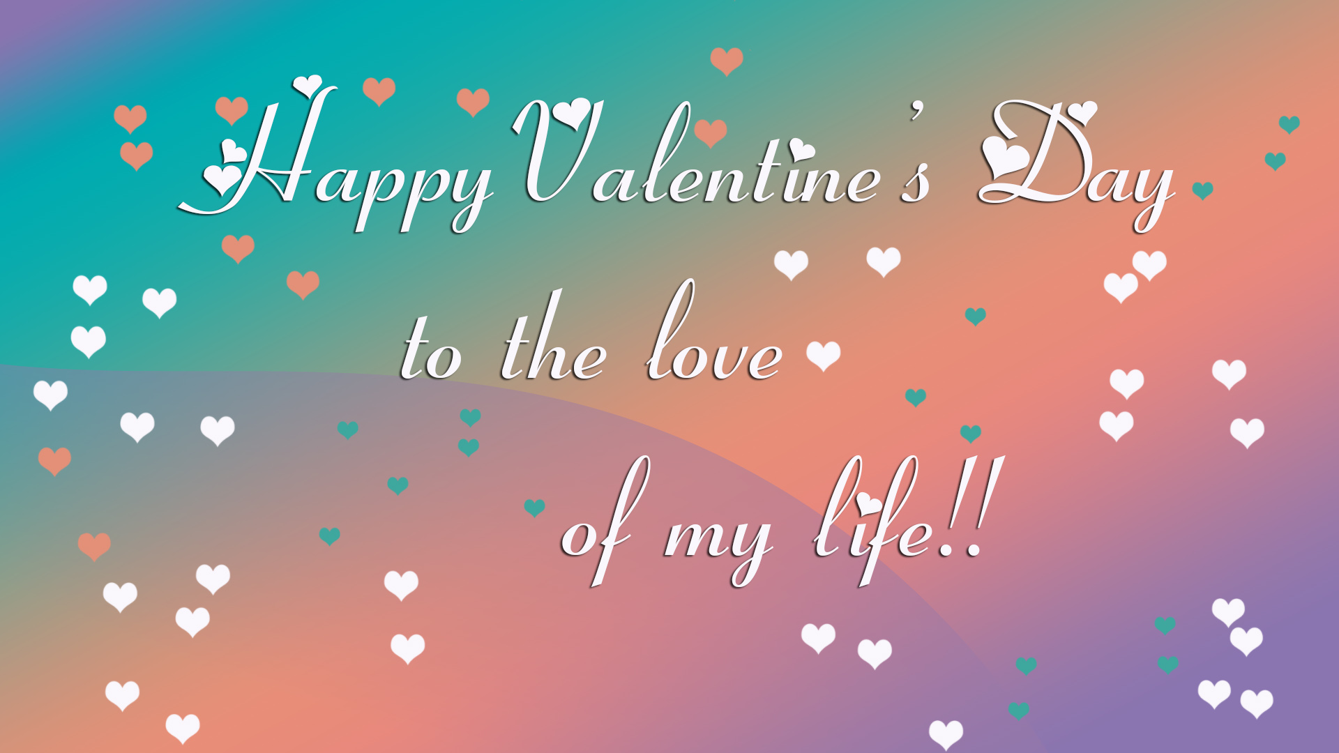 Abstract Artistic Gradient Heart Holiday Love Valentine 039 S Day Word 1920x1080