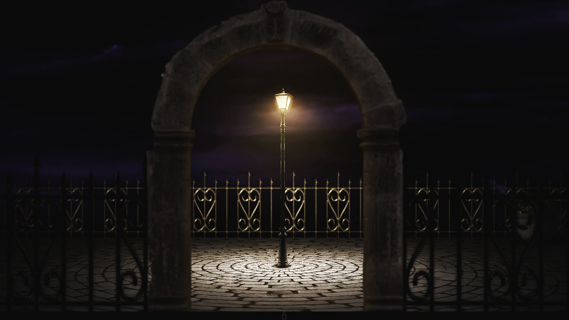 End Of Time Lamp Post Fence Chrono Trigger 1920x1080