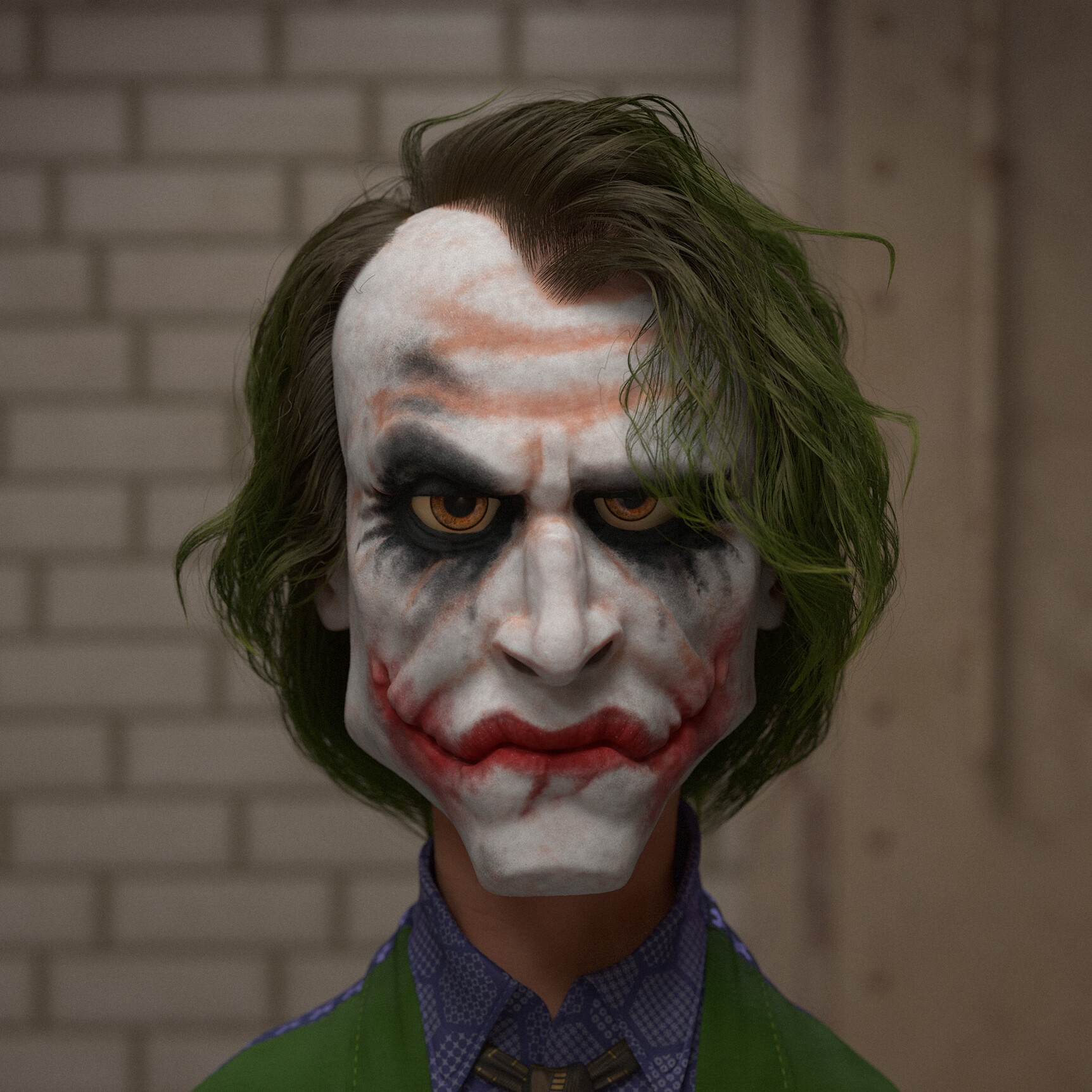 3D Render CGi Joker Caricature 1724x1724