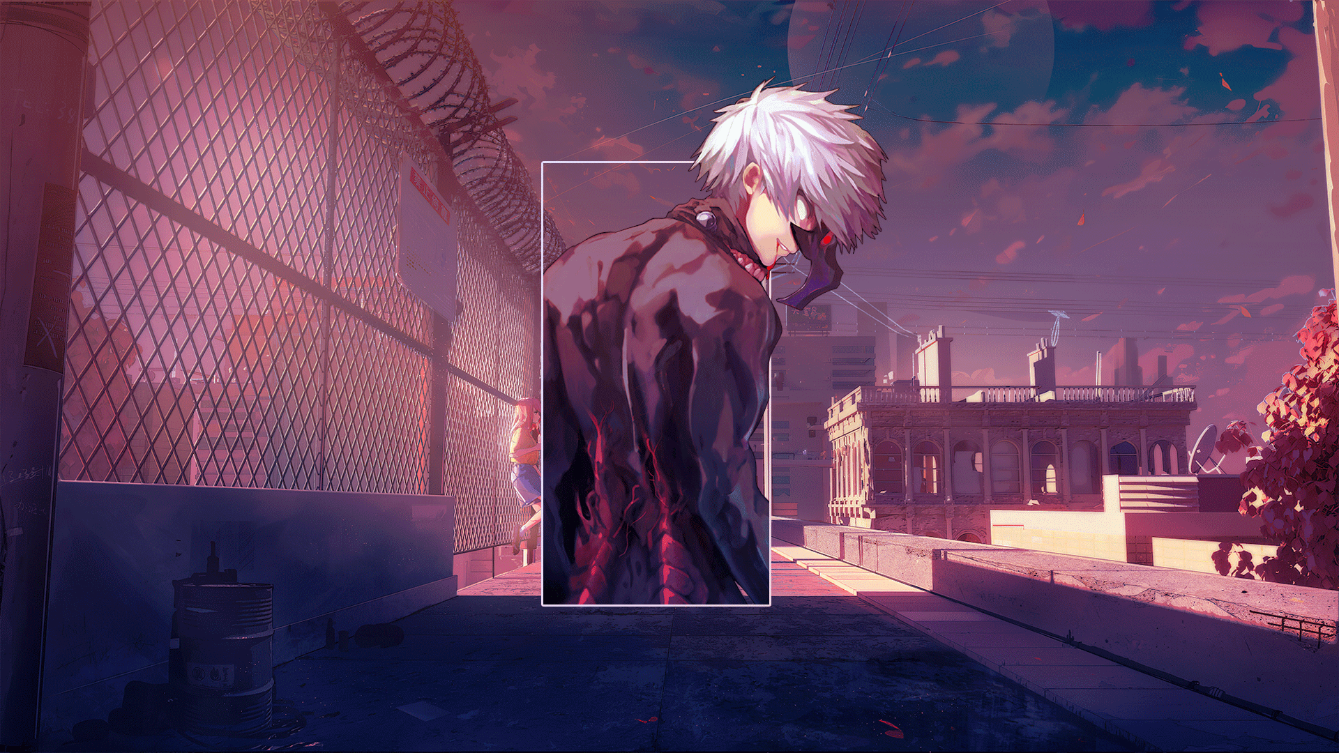 Kaneki Ken Tokyo Ghoul Anime Anime Boys Picture In Picture Photoshop Digital Art 1920x1080