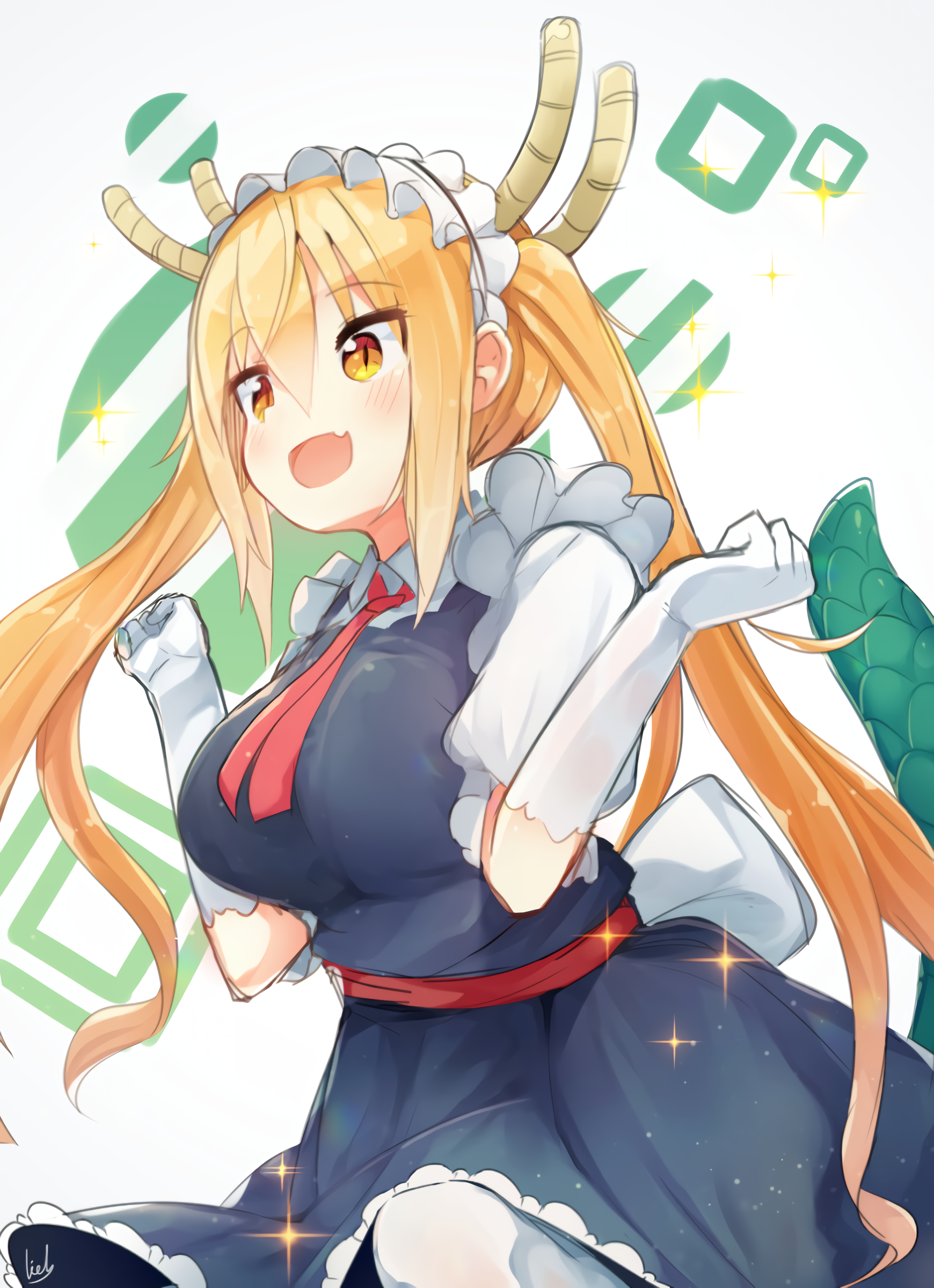 Anime Anime Girls Tohru Kobayashi San Chi No Maid Dragon Kobayashi San Chi No Maid Dragon 2D Drawing 1740x2400