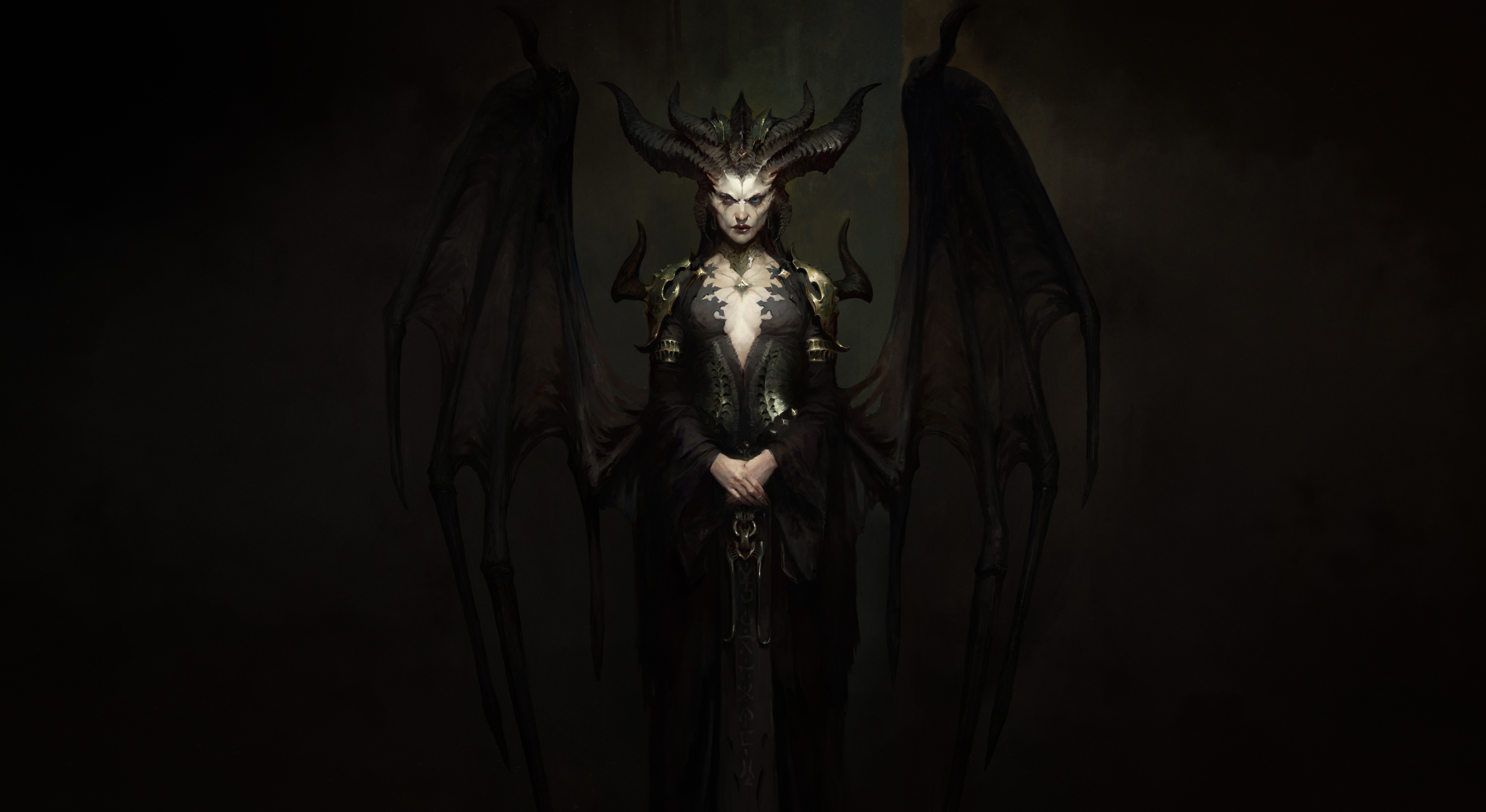Demon Diablo Iv Horns Lilith Diablo 7000x3825